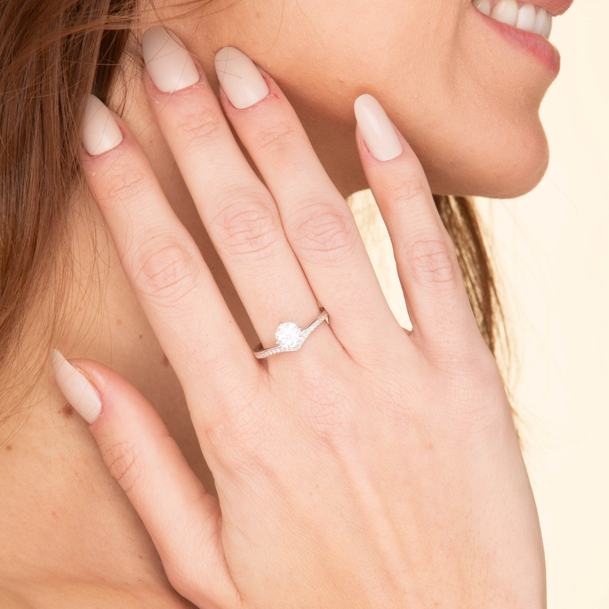 1 Carat The Cecilia Moissanite Diamond Engagement Ring - Camile & Stone