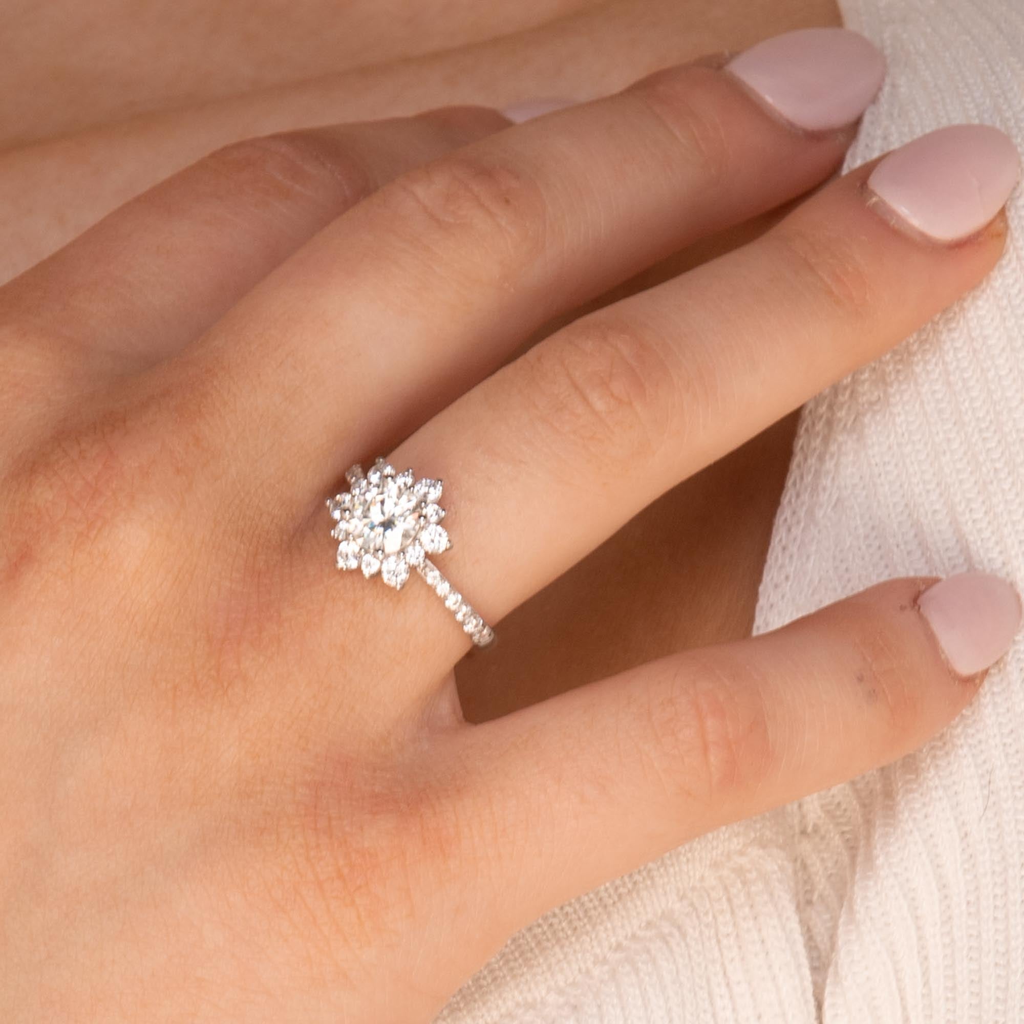 1 ct The Riley Moissanite Diamond Engagement Ring - Camile & Stone