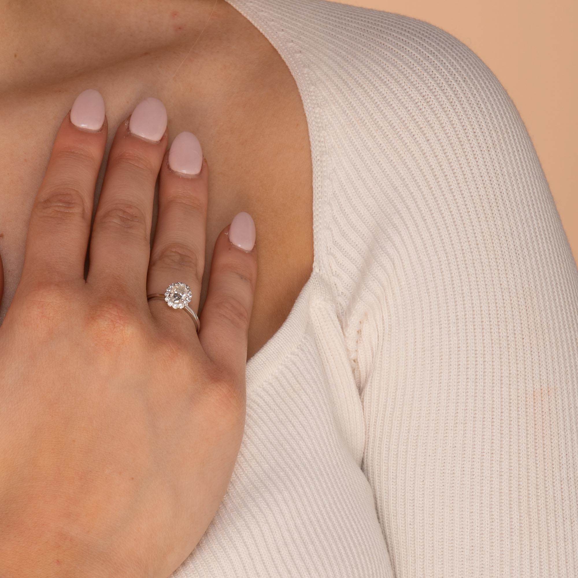 1.0 ct Oval Moissanite Diamond Ring - Camile & Stone