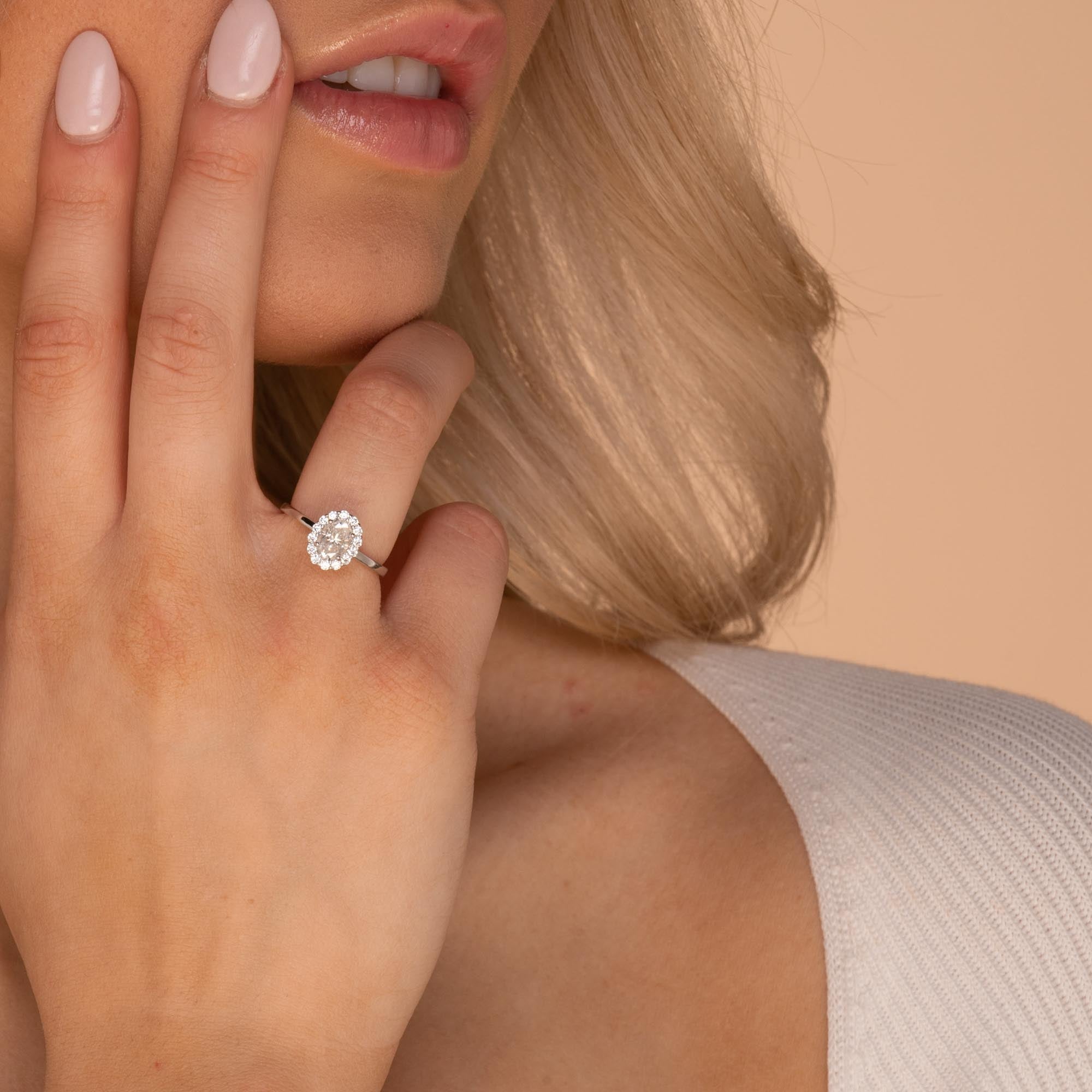 1.0 ct Oval Moissanite Diamond Ring - Camile & Stone