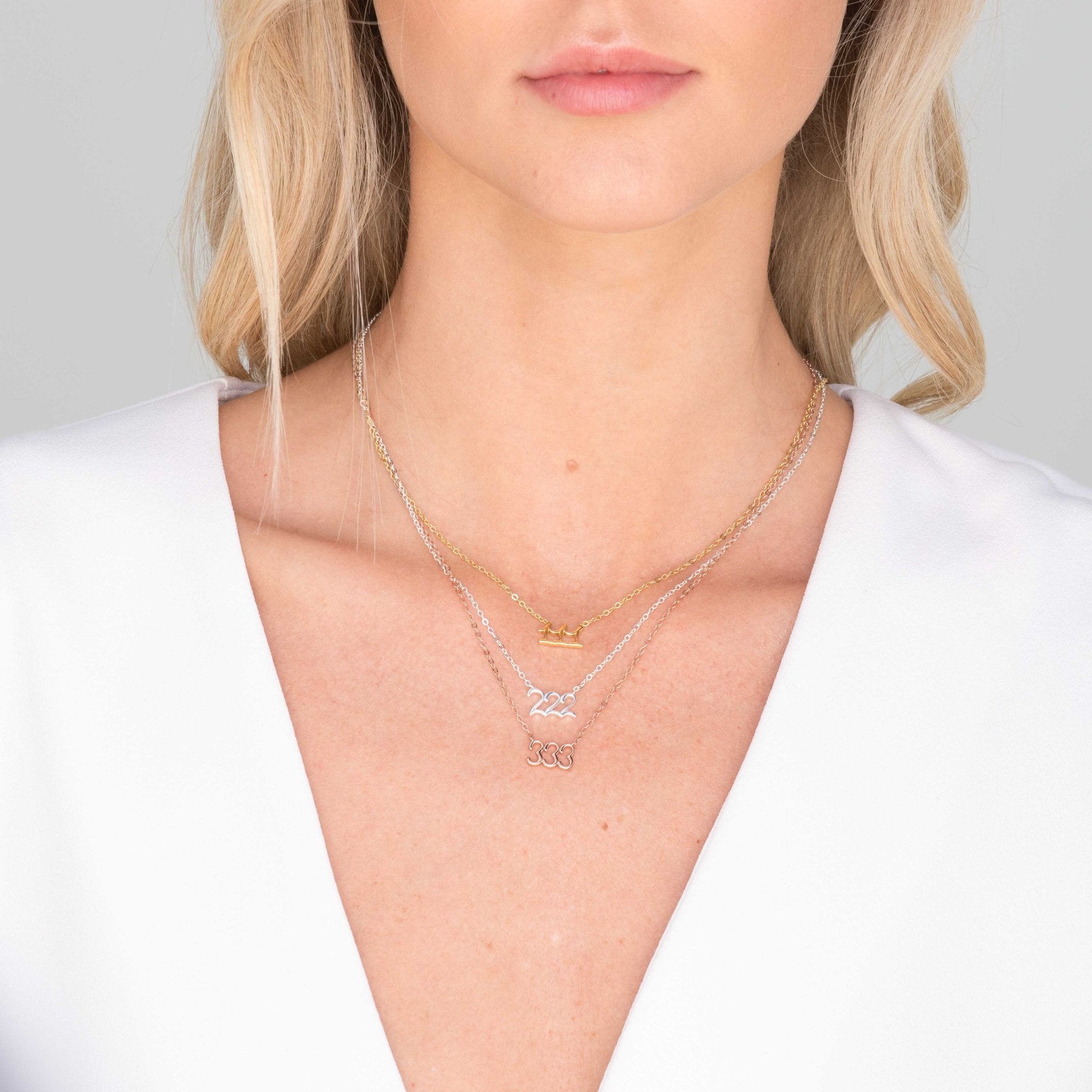 222 Angel Number Pendant Necklace - Camile & Stone