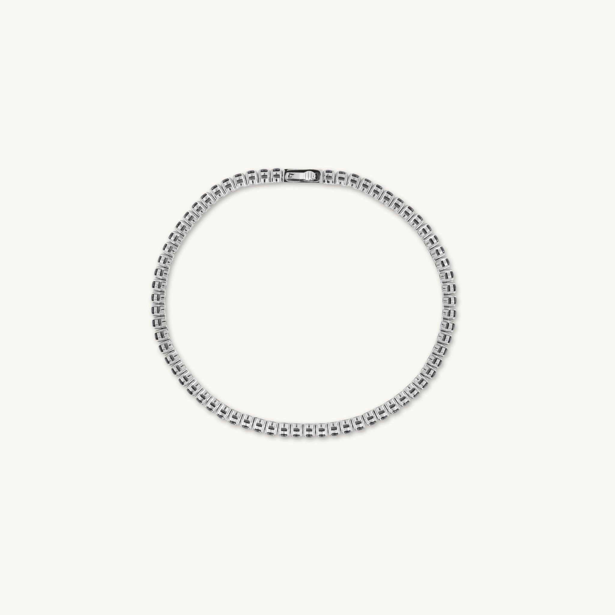 3mm Black Tennis Chain Unisex Bracelet - Camile & Stone