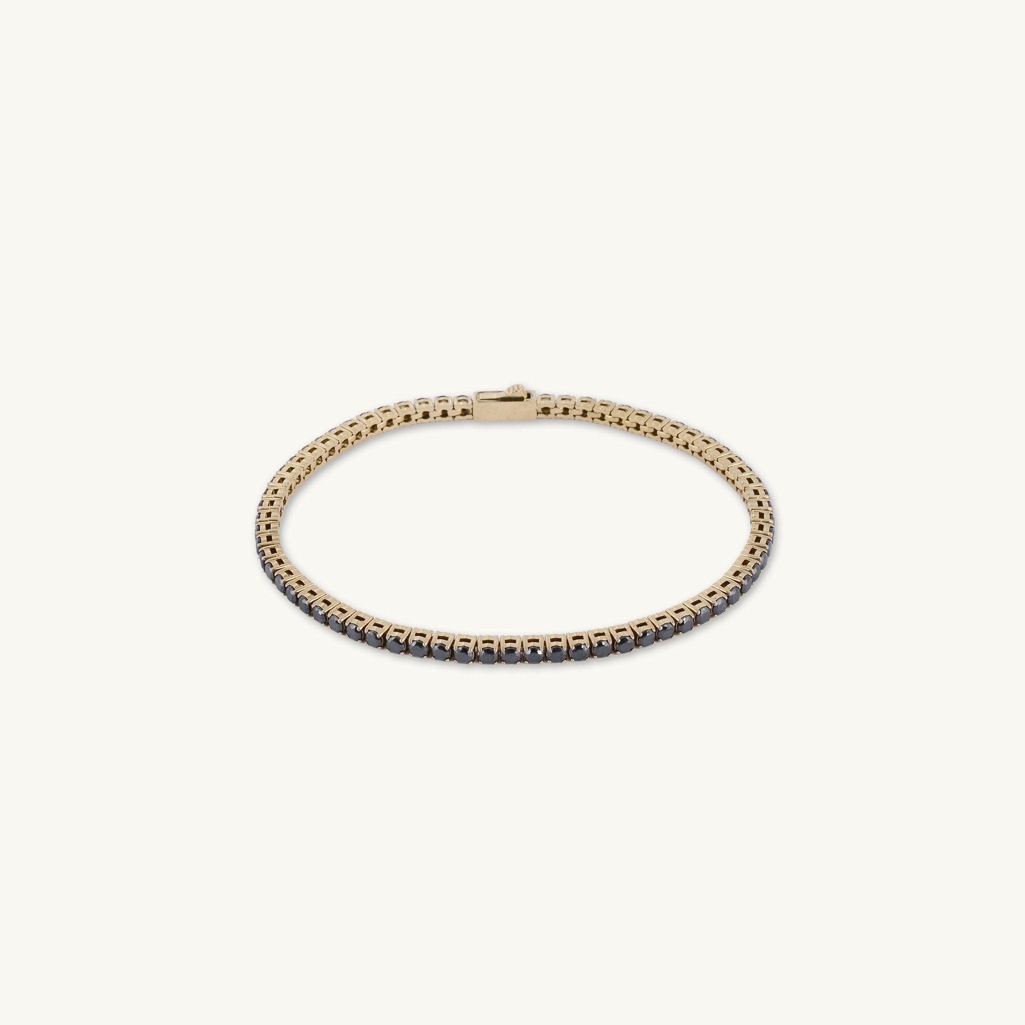 3mm Black Tennis Chain Unisex Bracelet - Camile & Stone