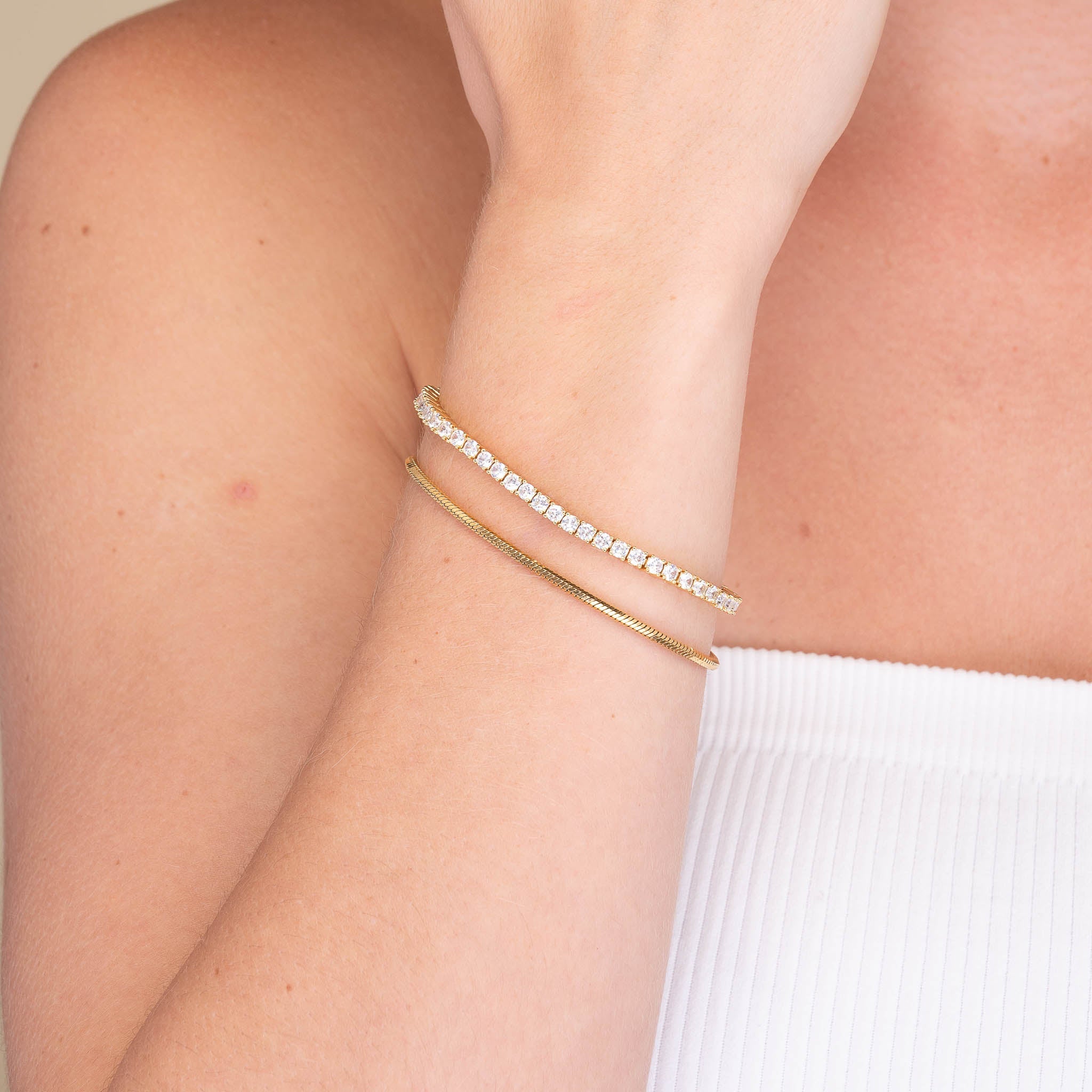 3mm Tennis Chain Unisex Bracelet - Camile & Stone