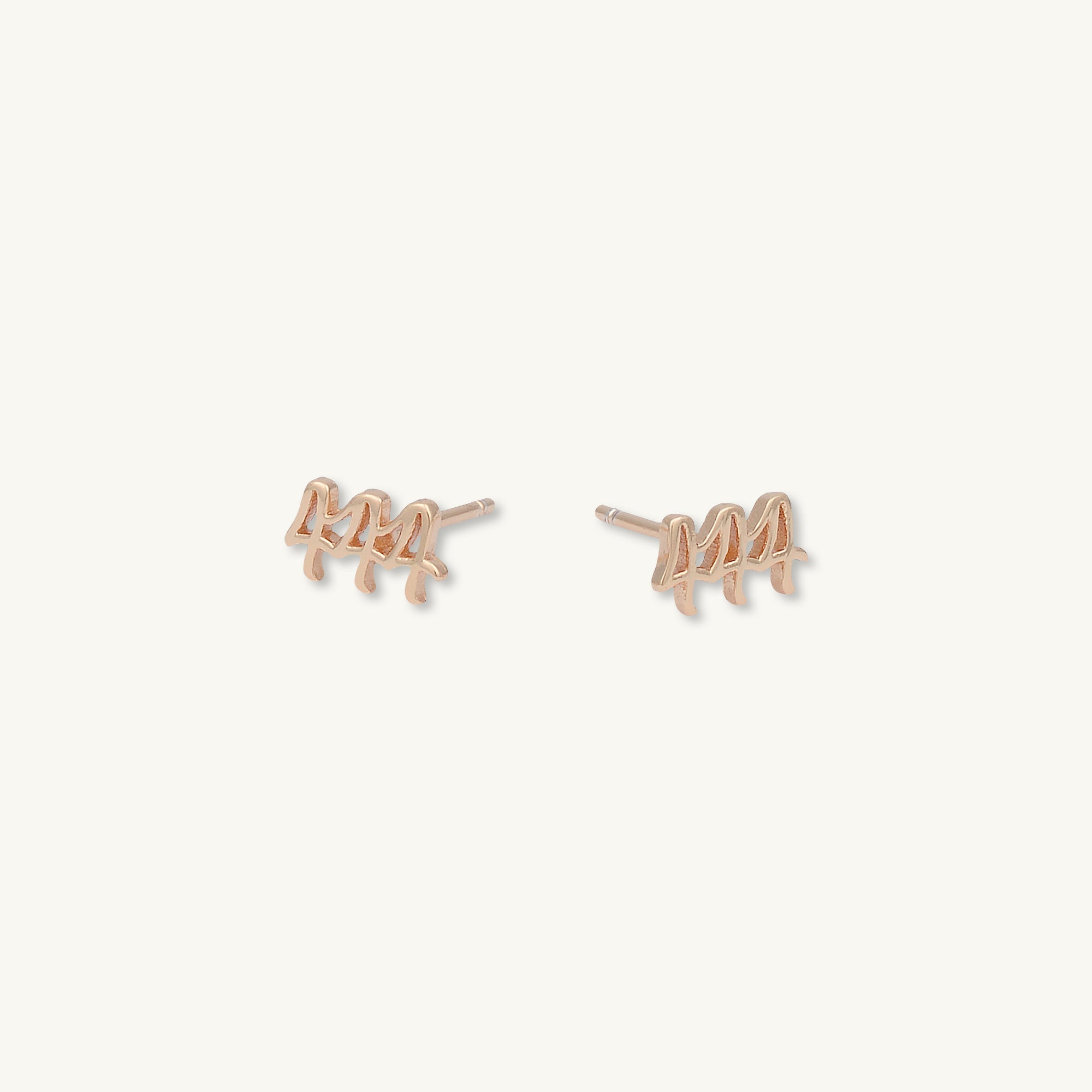 444 Angel Number Earrings - Camile & Stone