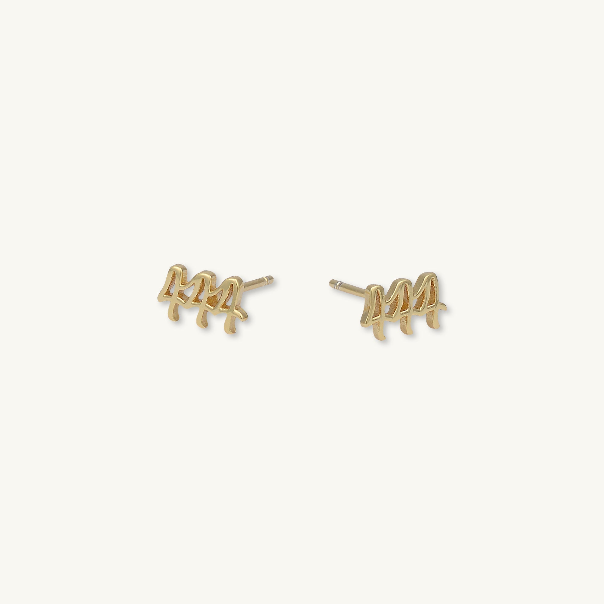 444 Angel Number Earrings - Camile & Stone