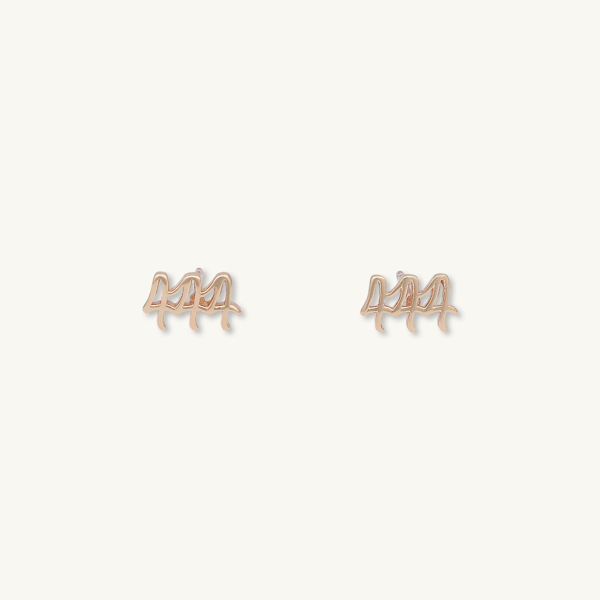 444 Angel Number Earrings - Camile & Stone