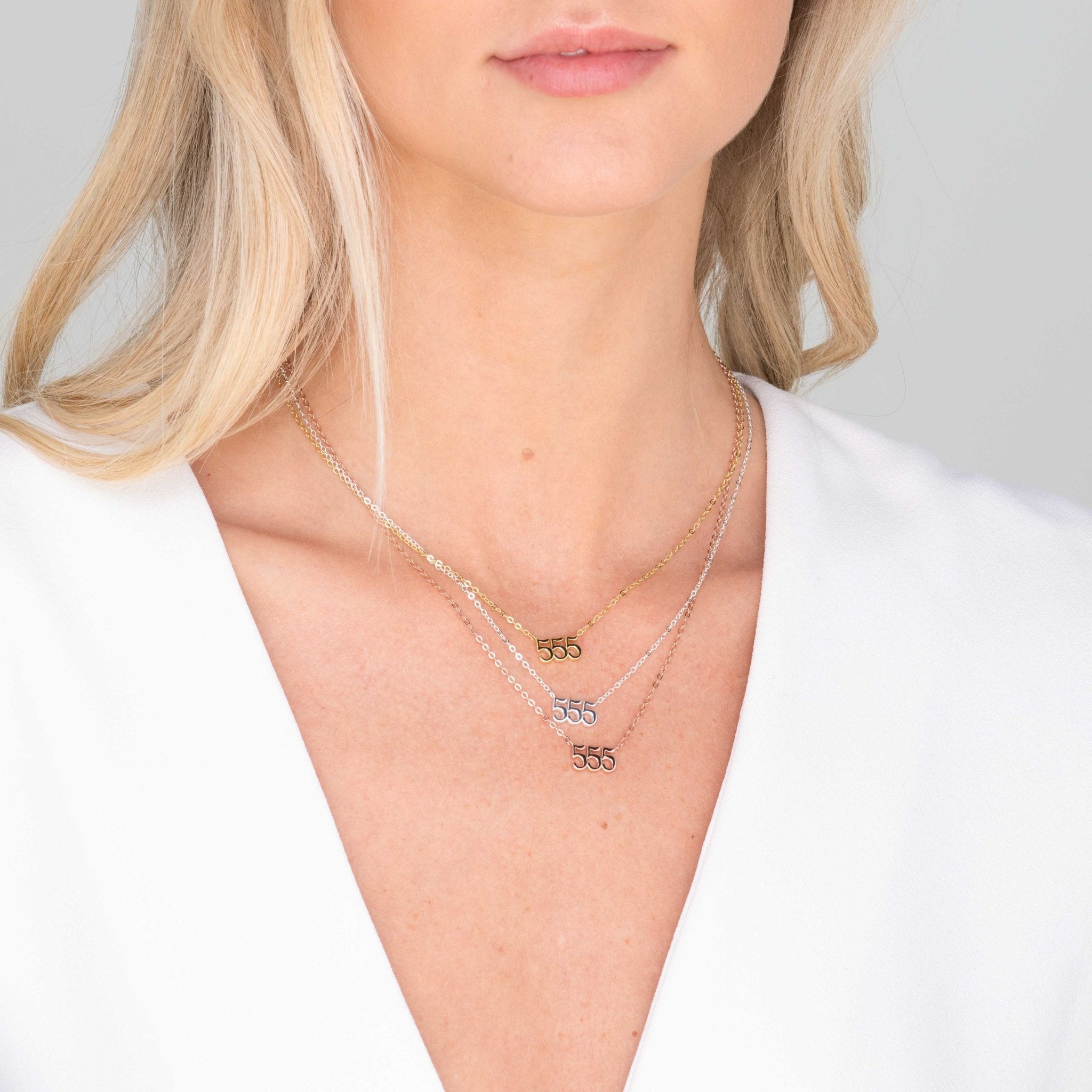 555 Angel Number Pendant Necklace - Camile & Stone