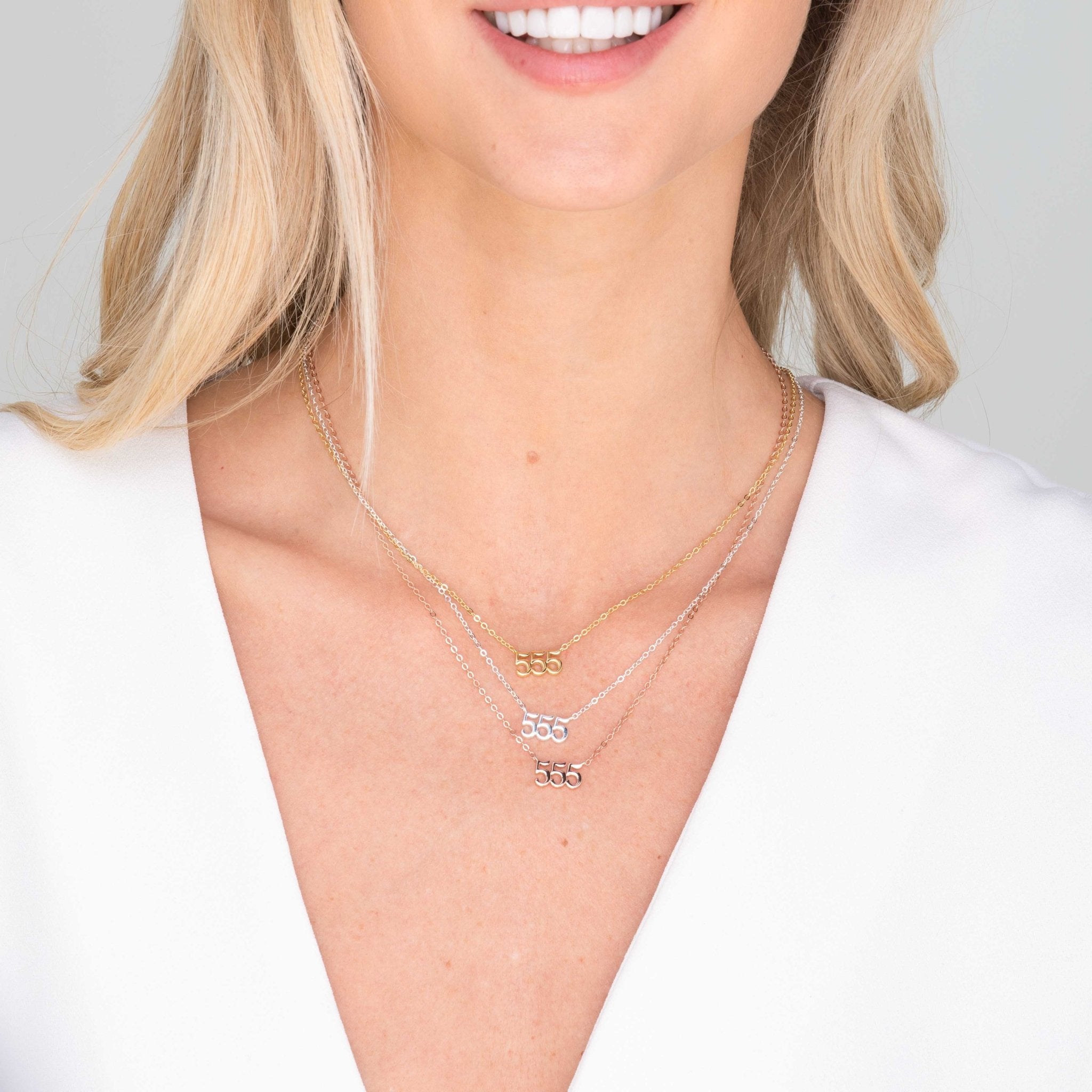 555 Angel Number Pendant Necklace - Camile & Stone