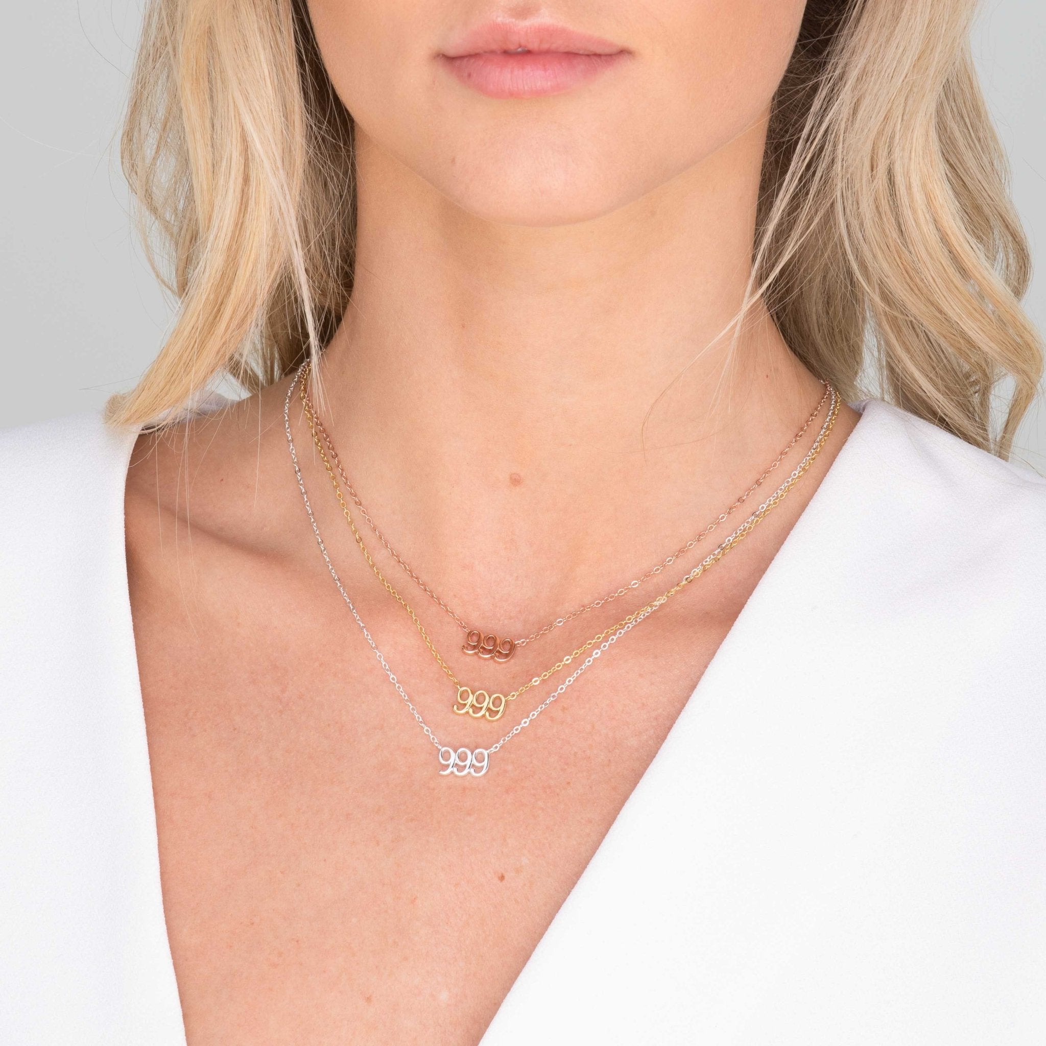 999 Angel Number Pendant Necklace - Camile & Stone