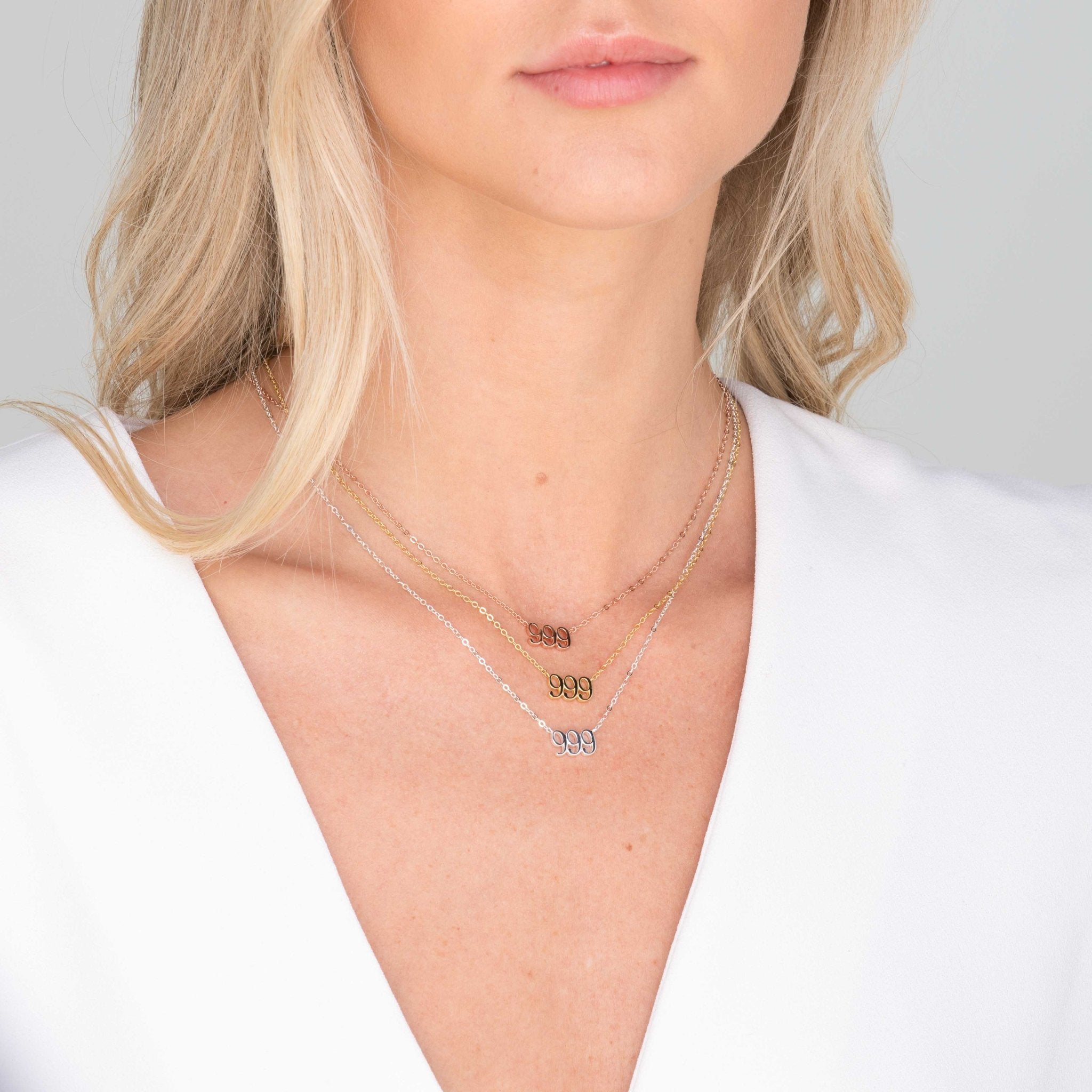 999 Angel Number Pendant Necklace - Camile & Stone