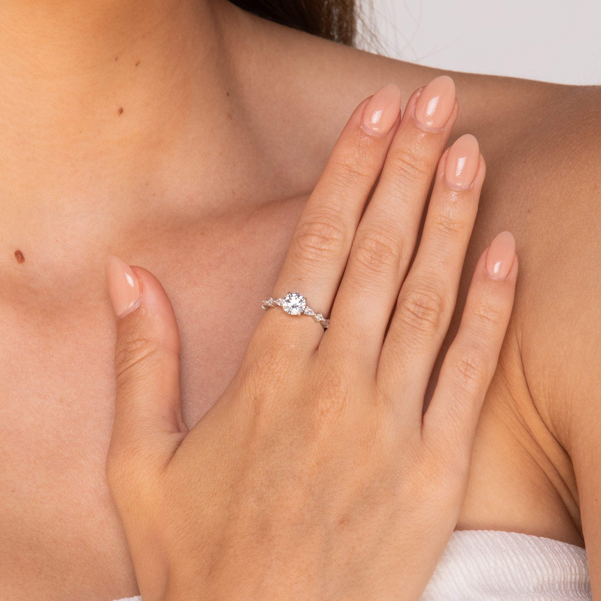 The Poppy Round Sapphire Engagement Ring