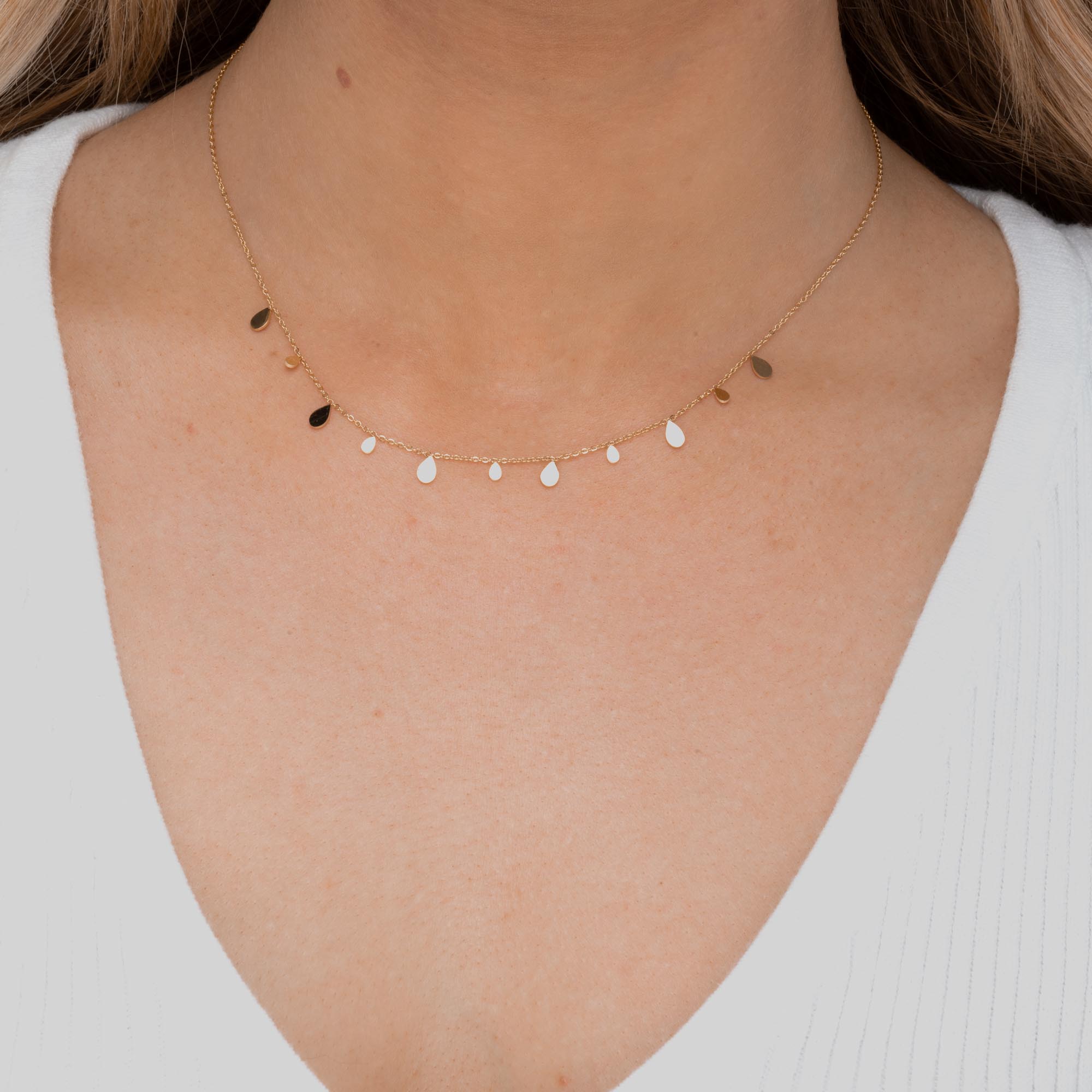 Raindrop Layering Chain Necklace