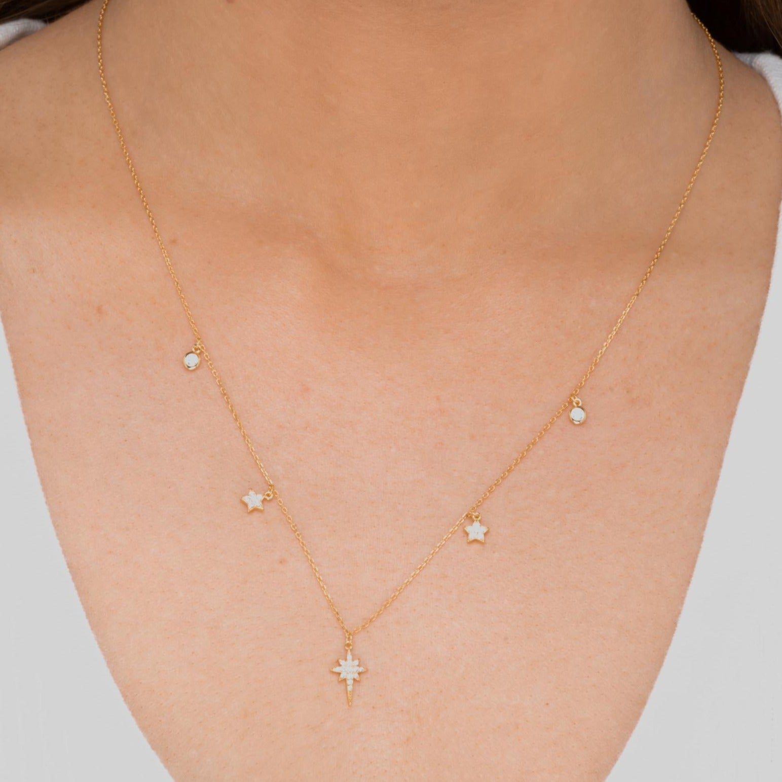 Bright North Star Sapphire Necklace