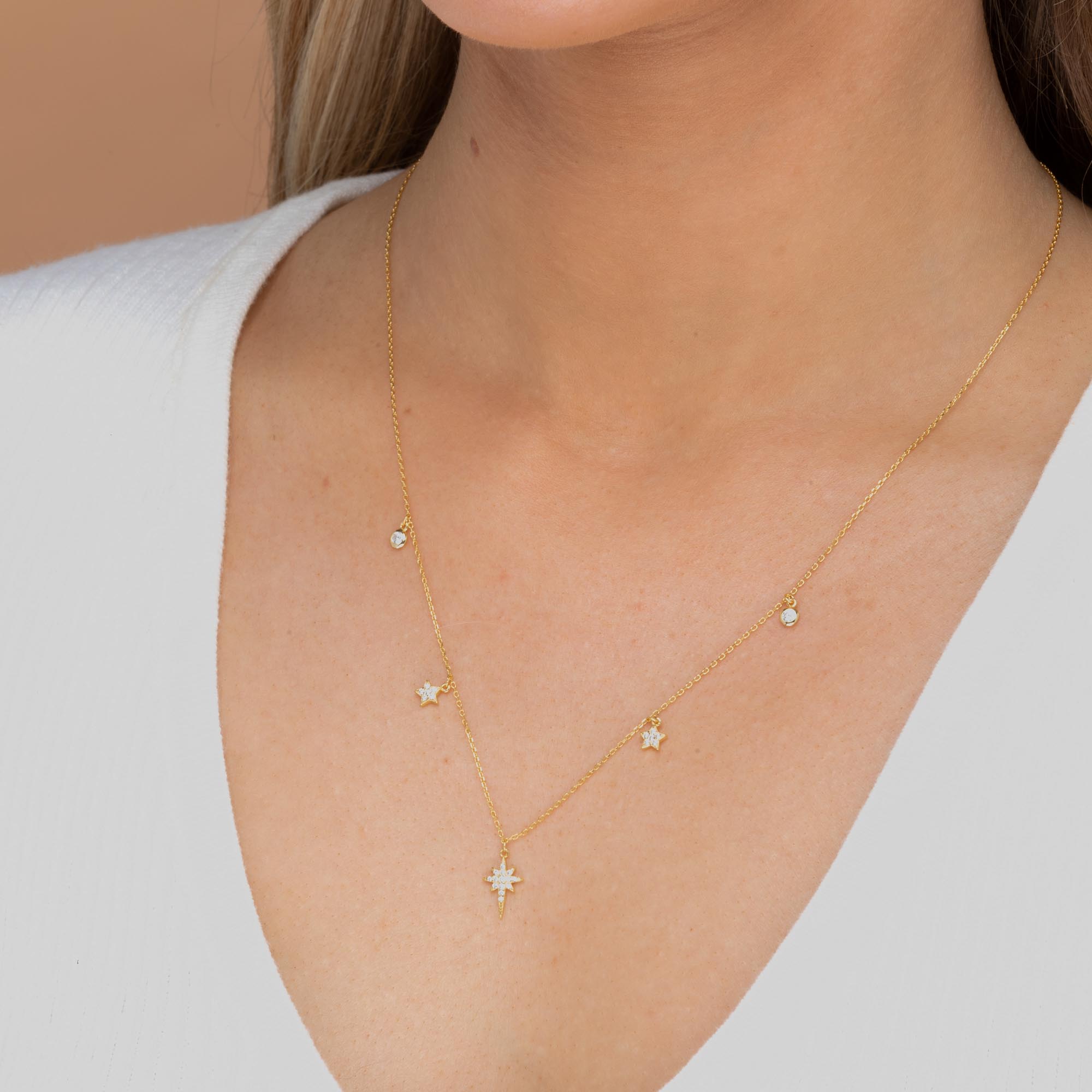 Bright North Star Sapphire Necklace