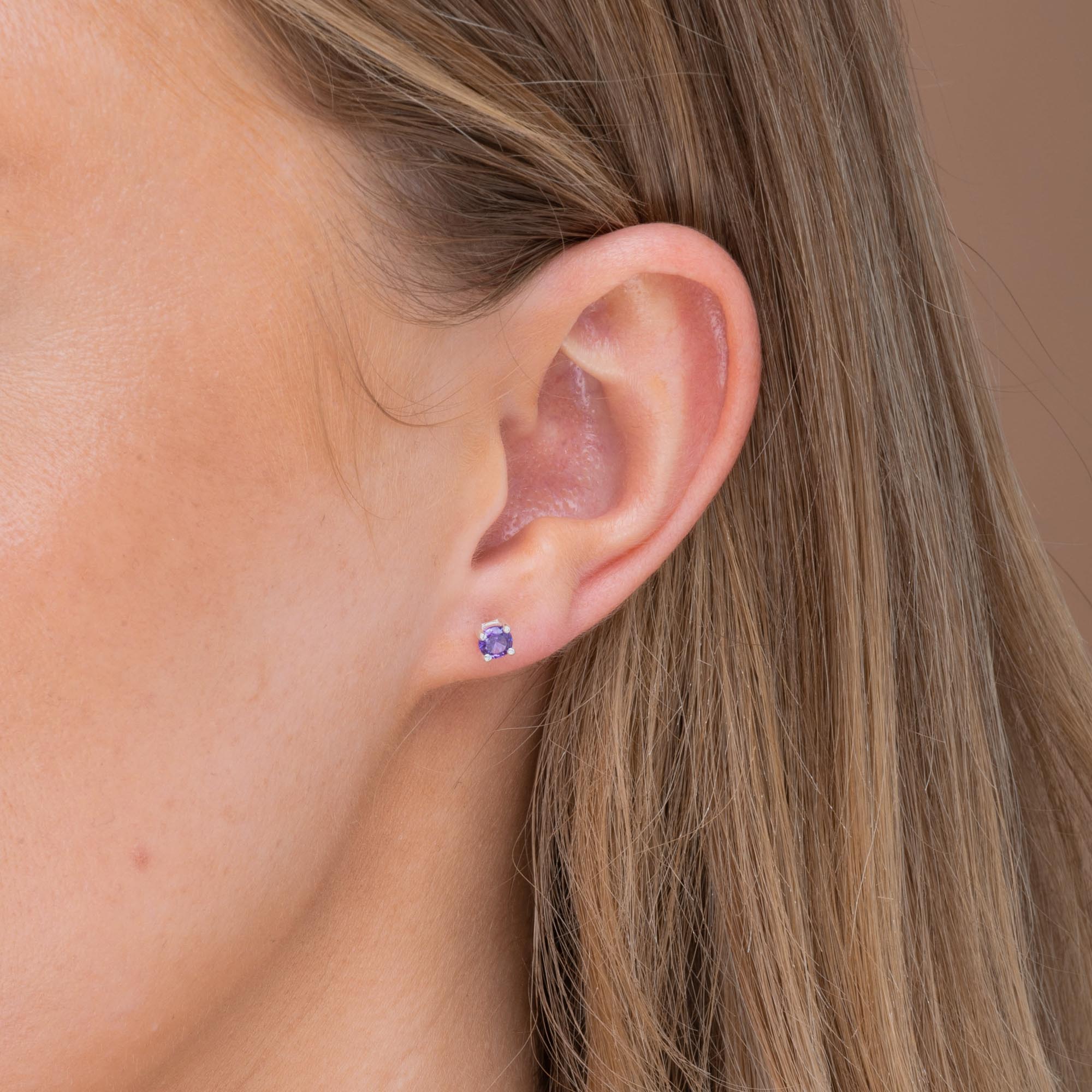 Classic Birthstone Earrings February