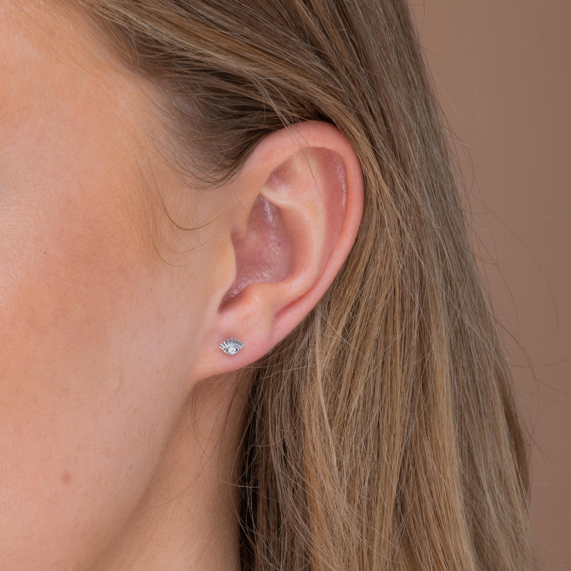 Evil Eye Zirconia Studs