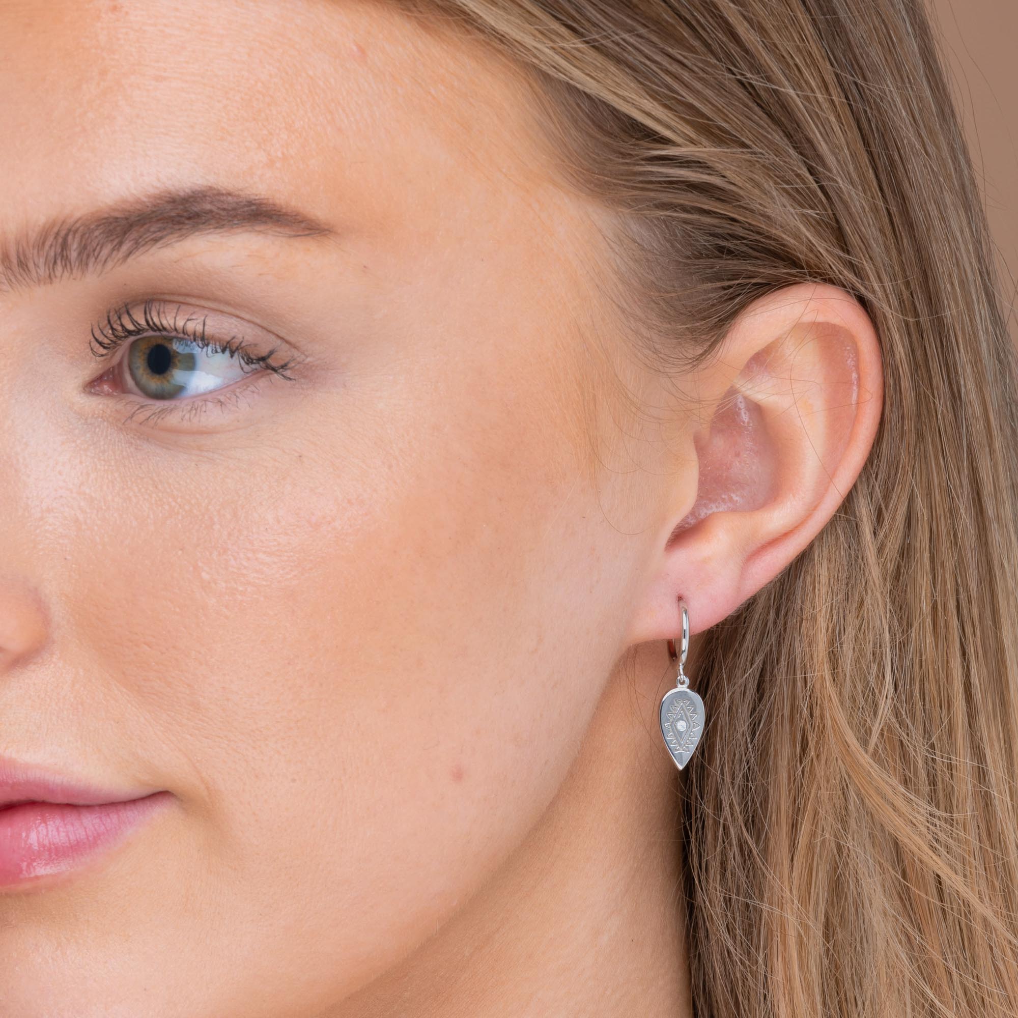 Boho Evil Eye Hoops