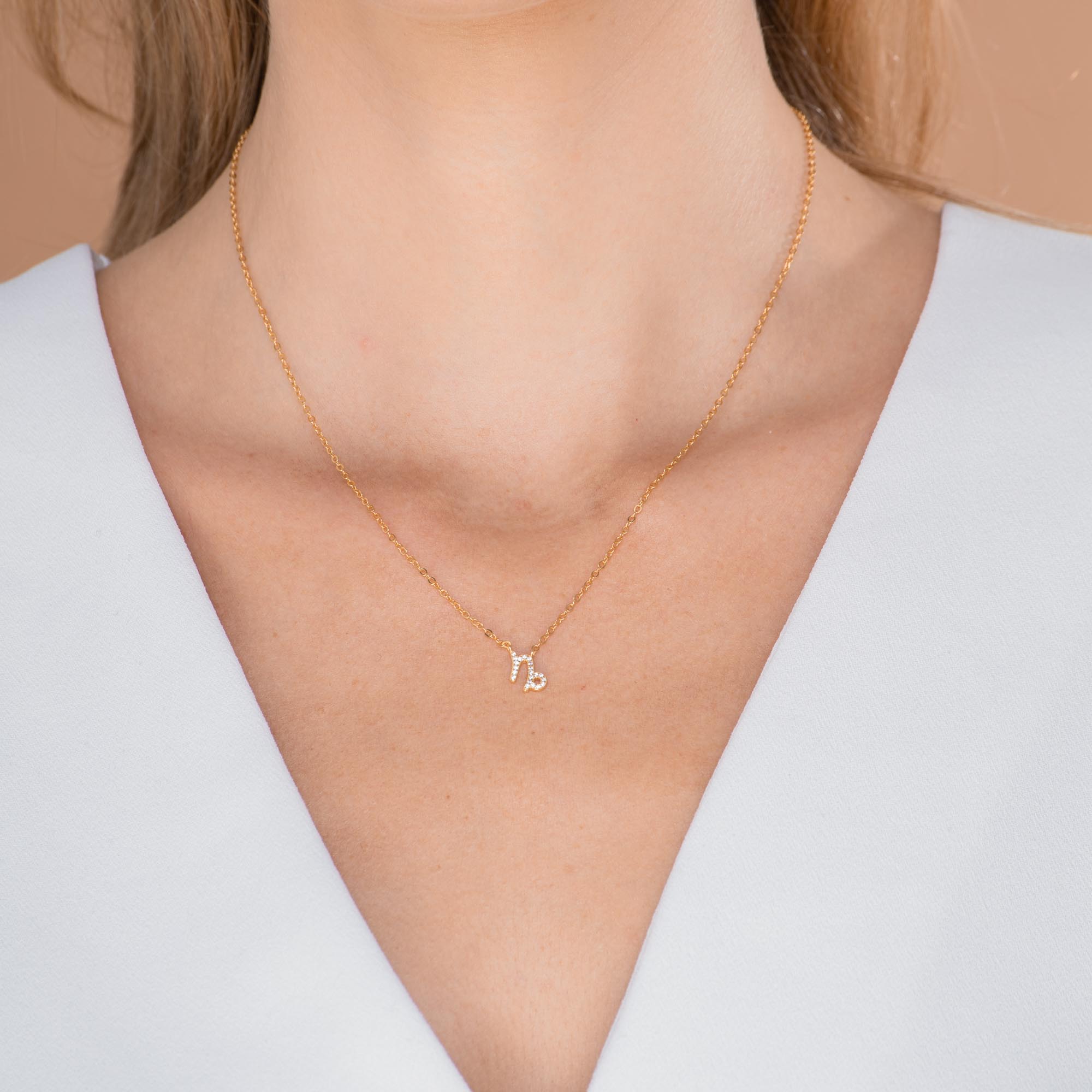 Capricorn Sapphire Charm Zodiac Star Sign Necklace