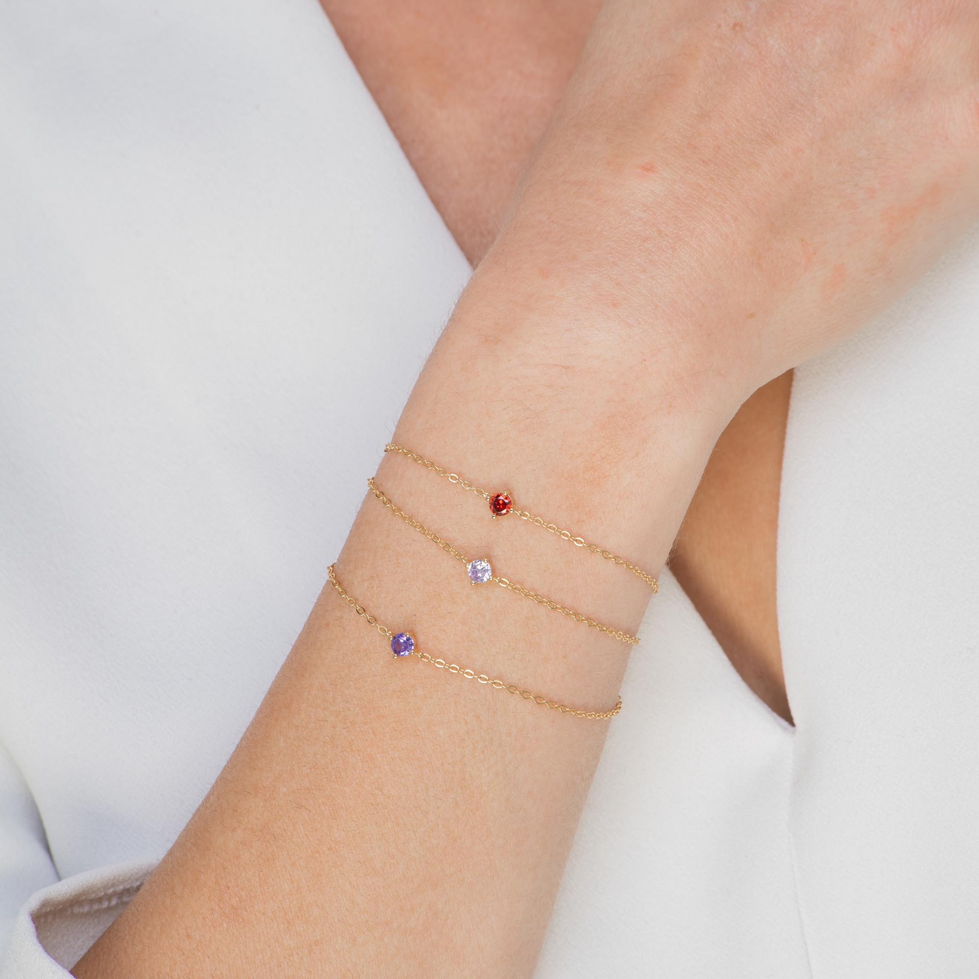 Classic Birthstone Bracelet January