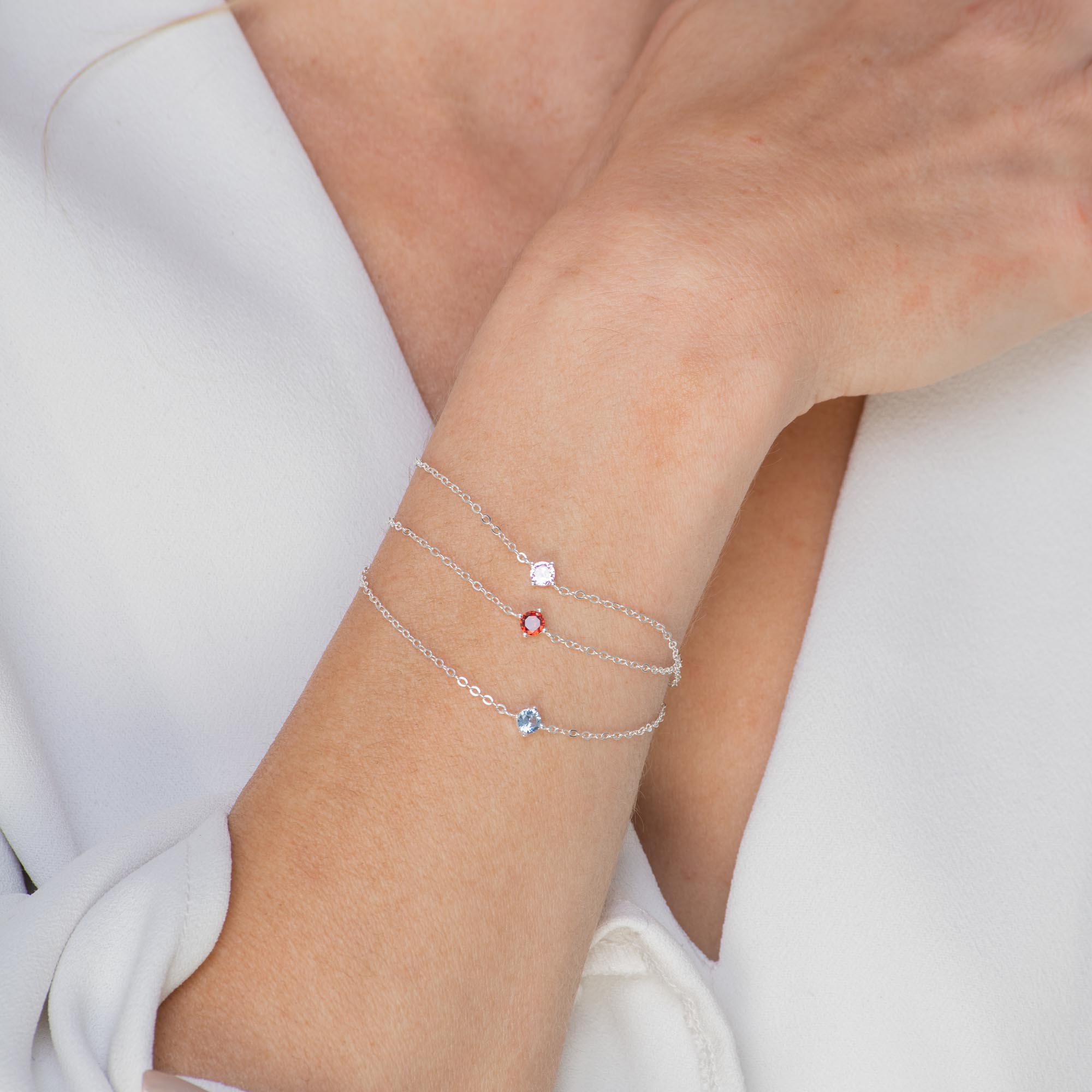 Classic Birthstone Bracelet March