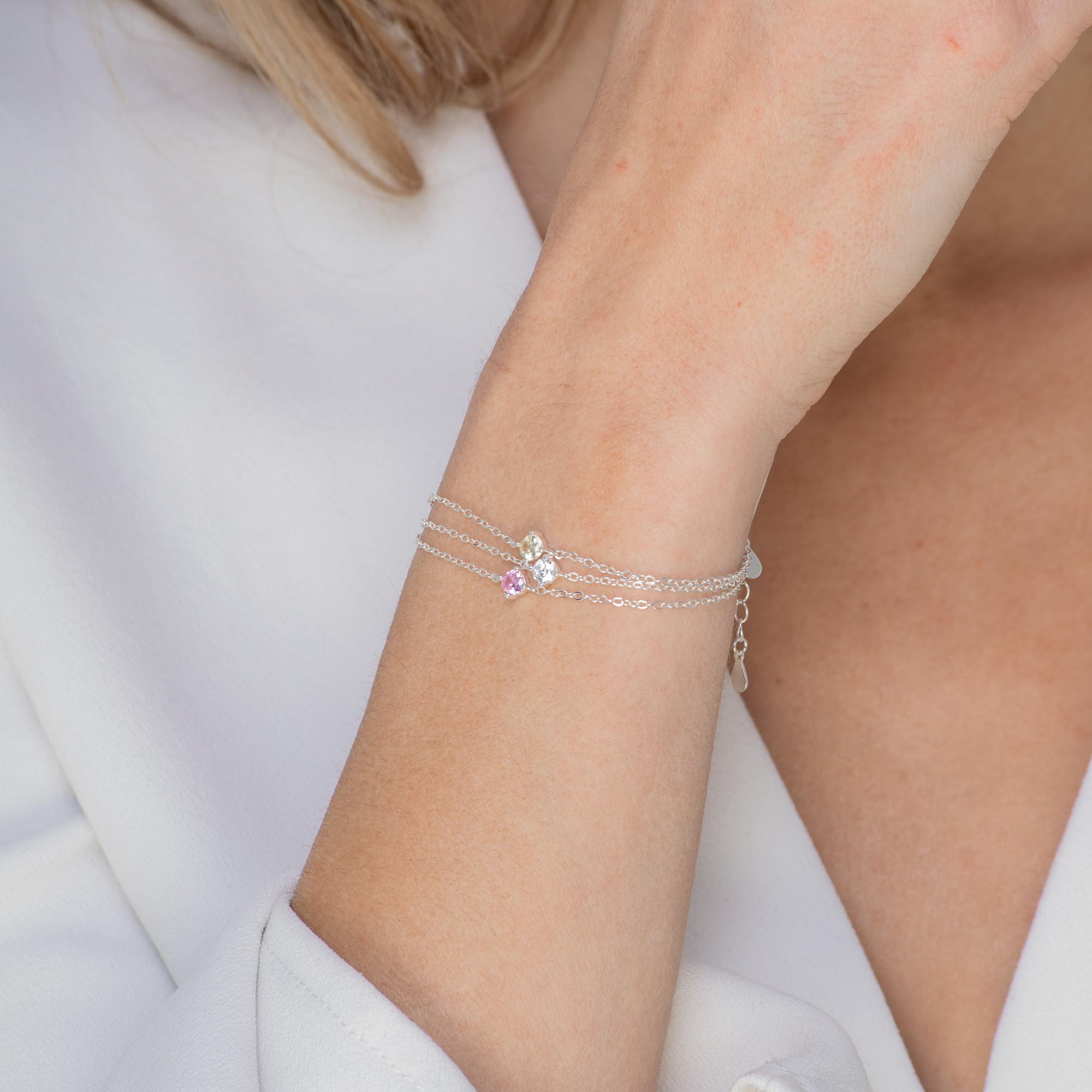 Classic Birthstone April Bracelet