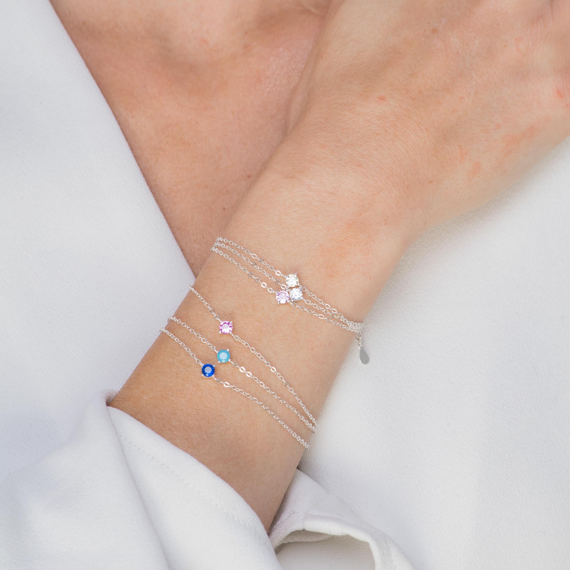Classic Birthstone April Bracelet