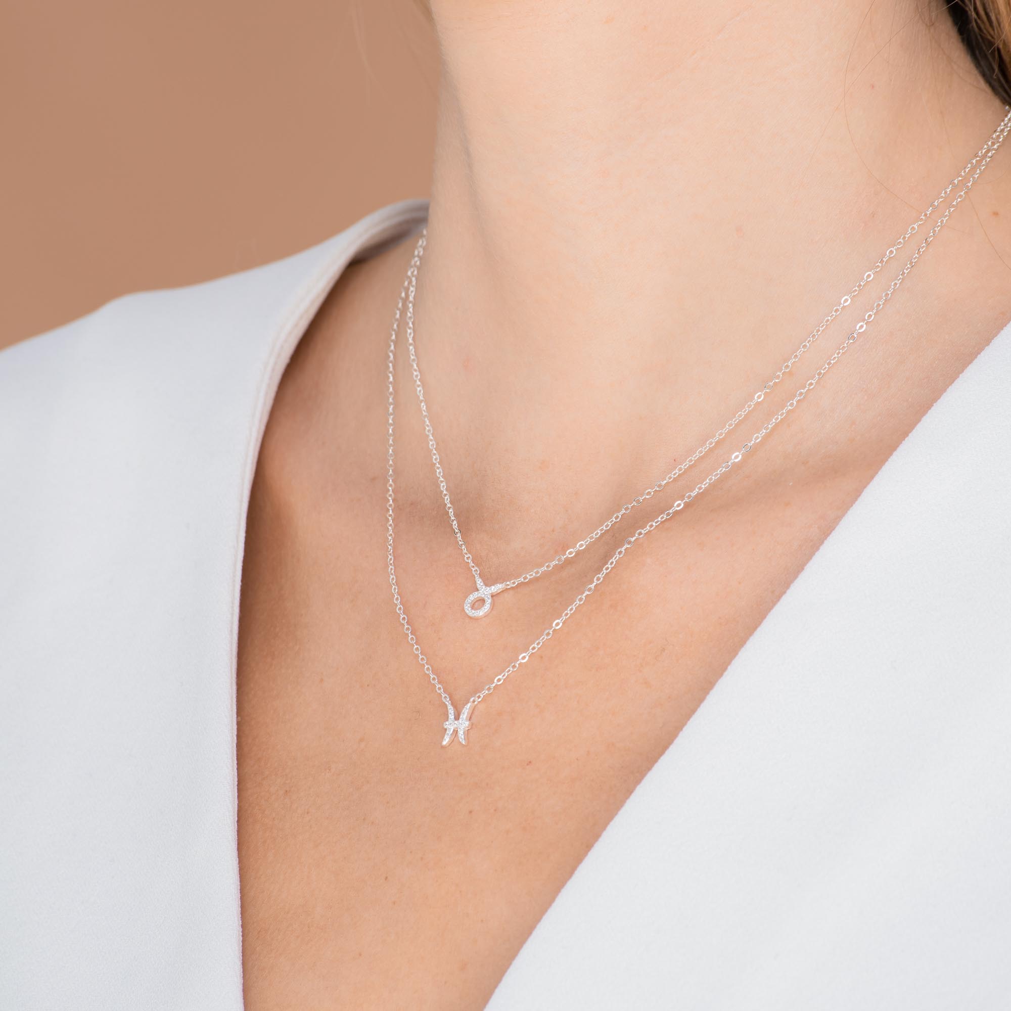 Taurus Sapphire Charm Zodiac Star Sign Necklace