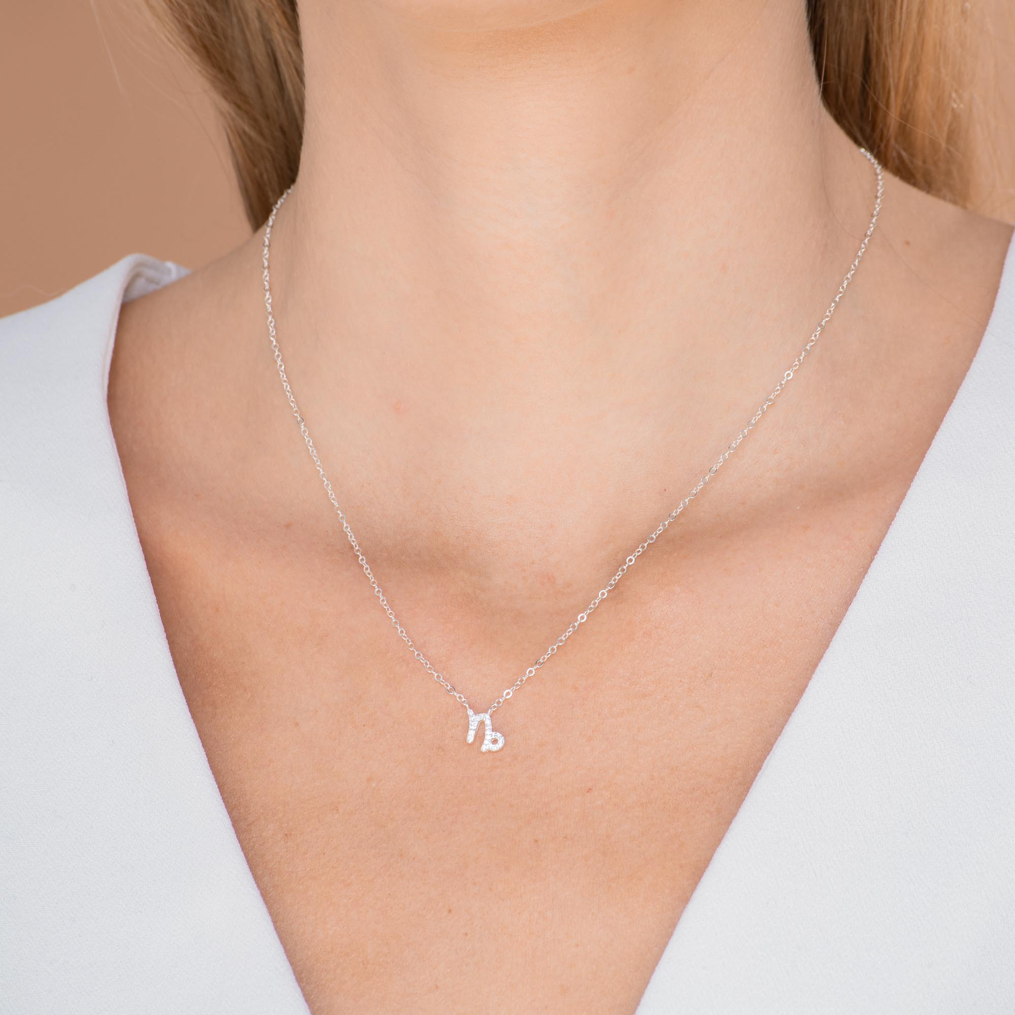 Capricorn Sapphire Charm Zodiac Star Sign Necklace