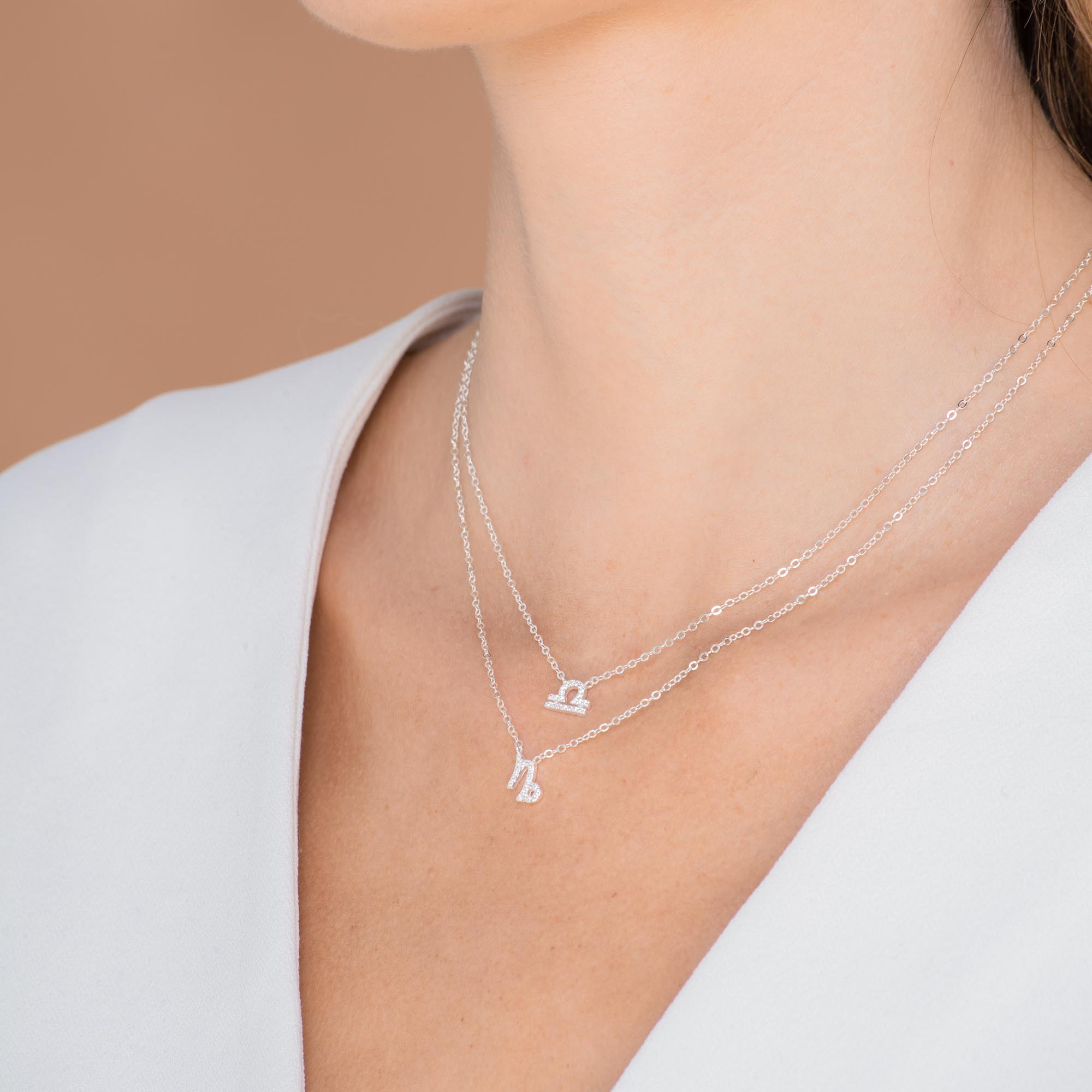 Capricorn Sapphire Charm Zodiac Star Sign Necklace