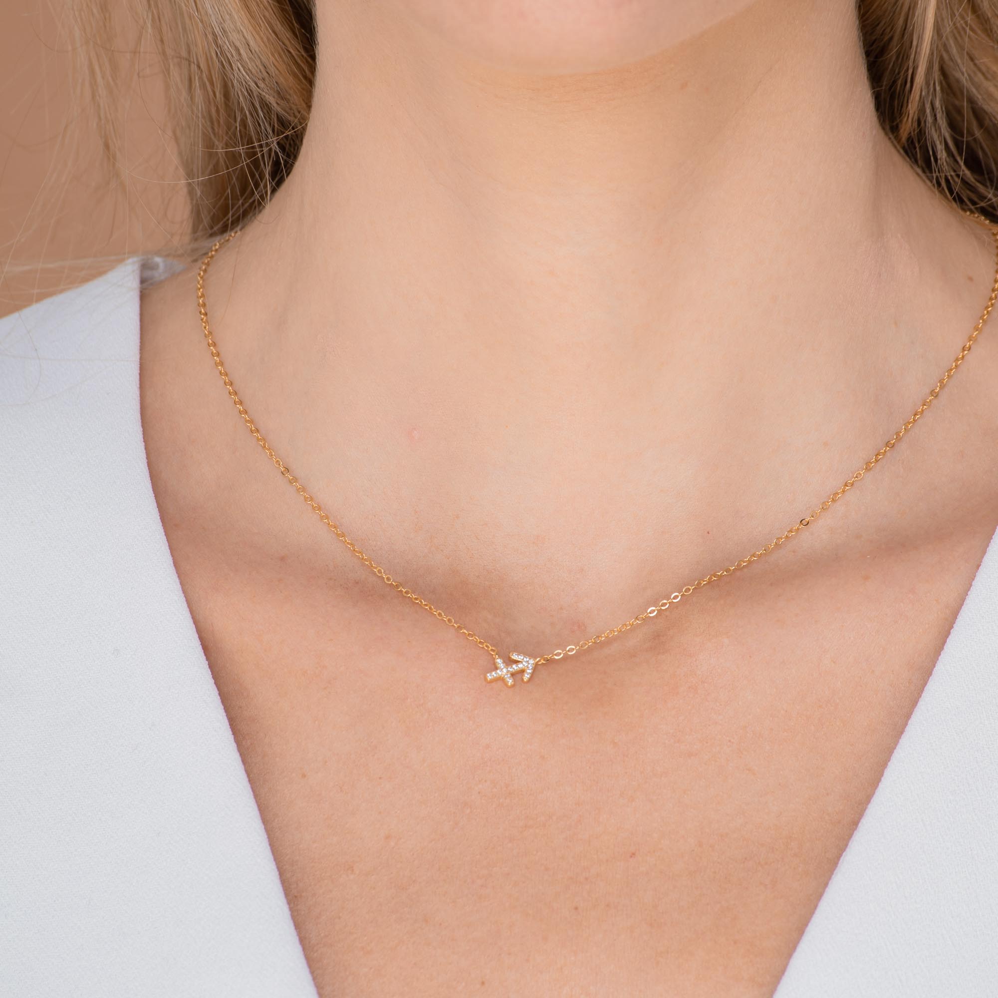 Sagittarius Sapphire Charm Zodiac Star Sign Necklace