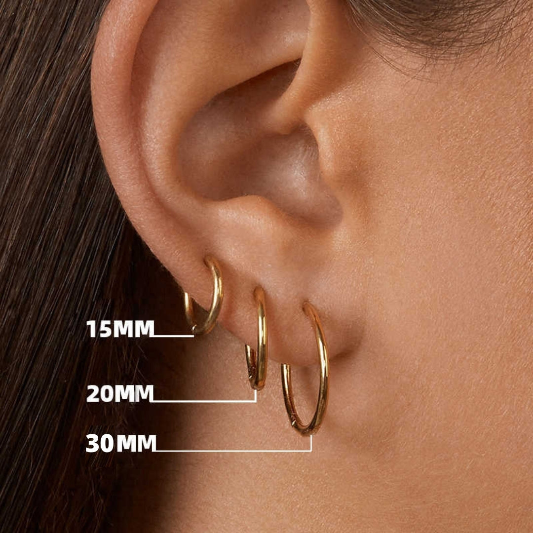 Thin Basic Large Hoops