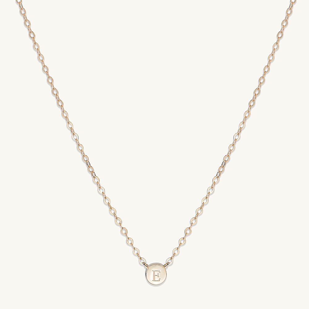 Initial Letter Dot Necklace