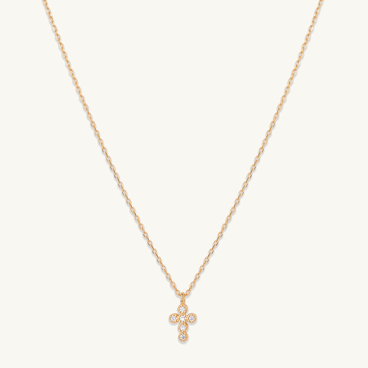 Cross Sapphire Necklace