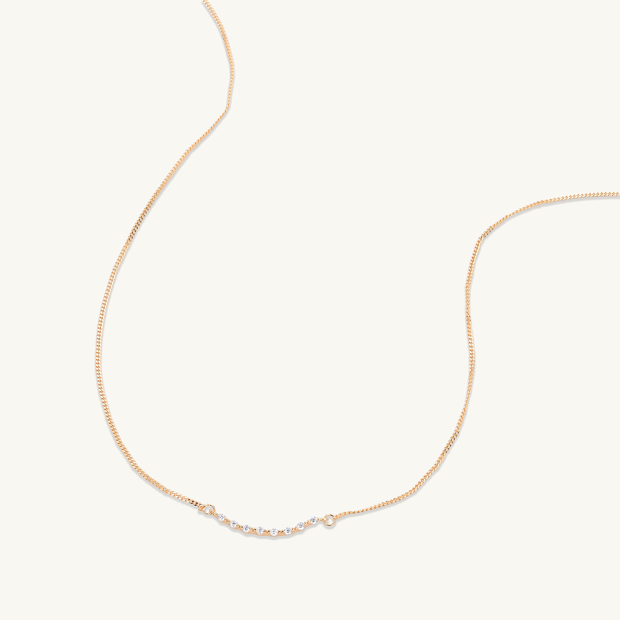 Curved Sapphire Bar Necklace