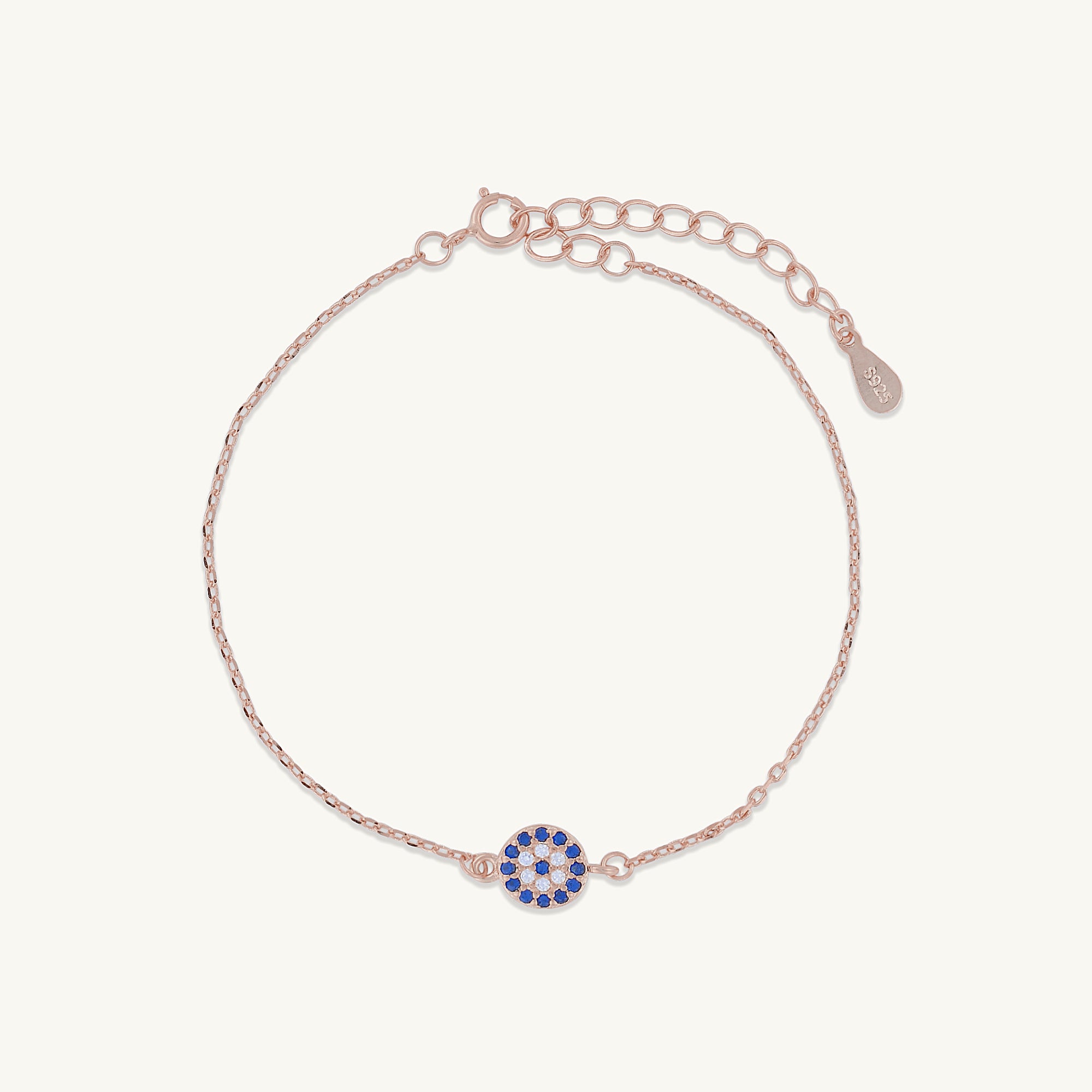 Round Evil Eye Pave Bracelet