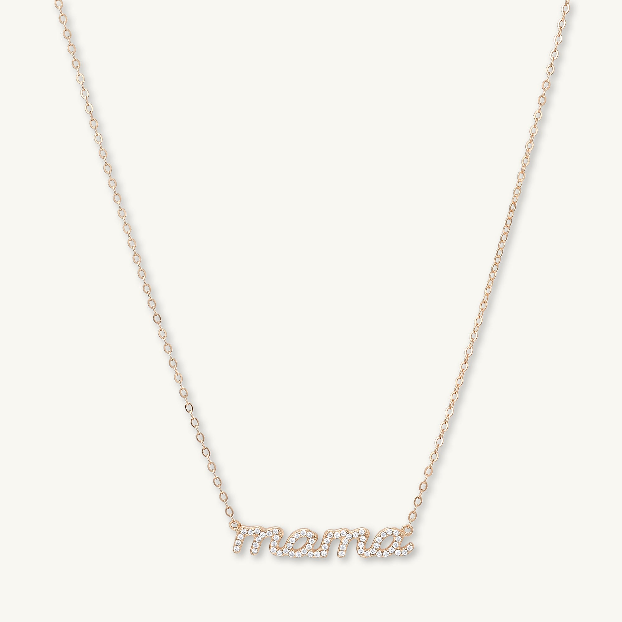 MAMA Sapphire Nameplate Necklace