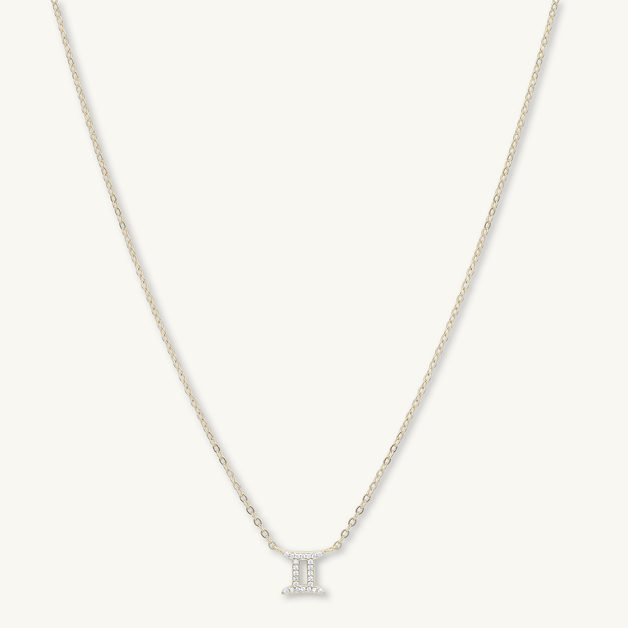 Gemini Sapphire Charm Zodiac Star Sign Necklace