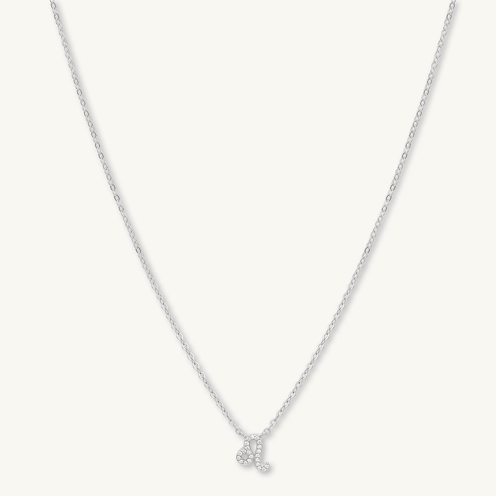 Leo Sapphire Charm Zodiac Star Sign Necklace