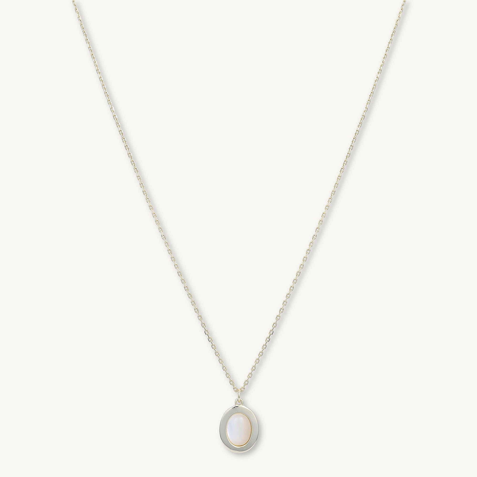 Oval Moonstone Necklace