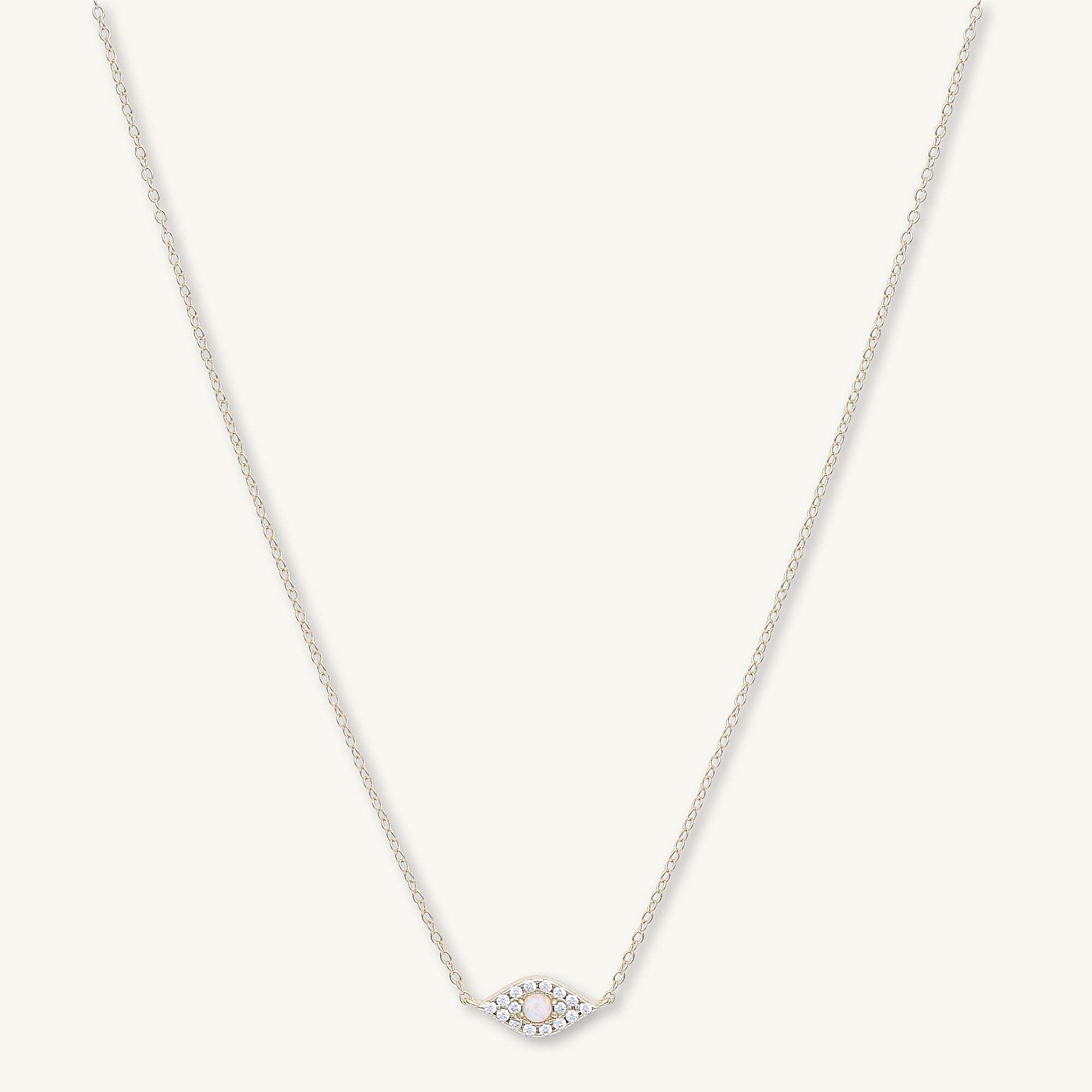 Evil Eye Opal Pave Necklace