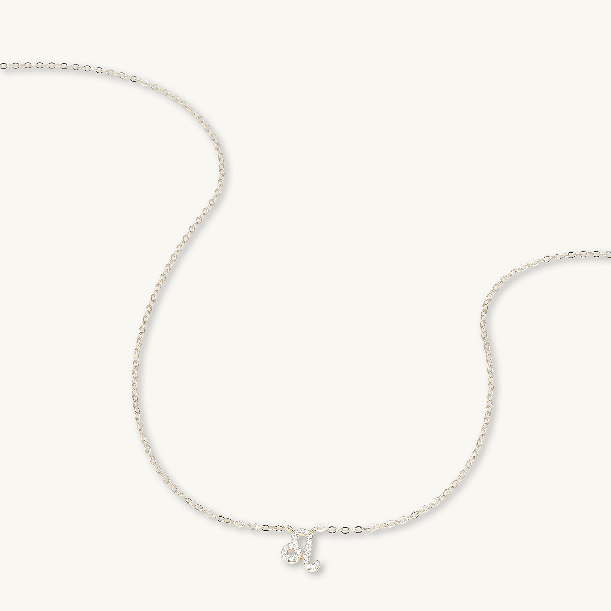 Leo Sapphire Charm Zodiac Star Sign Necklace