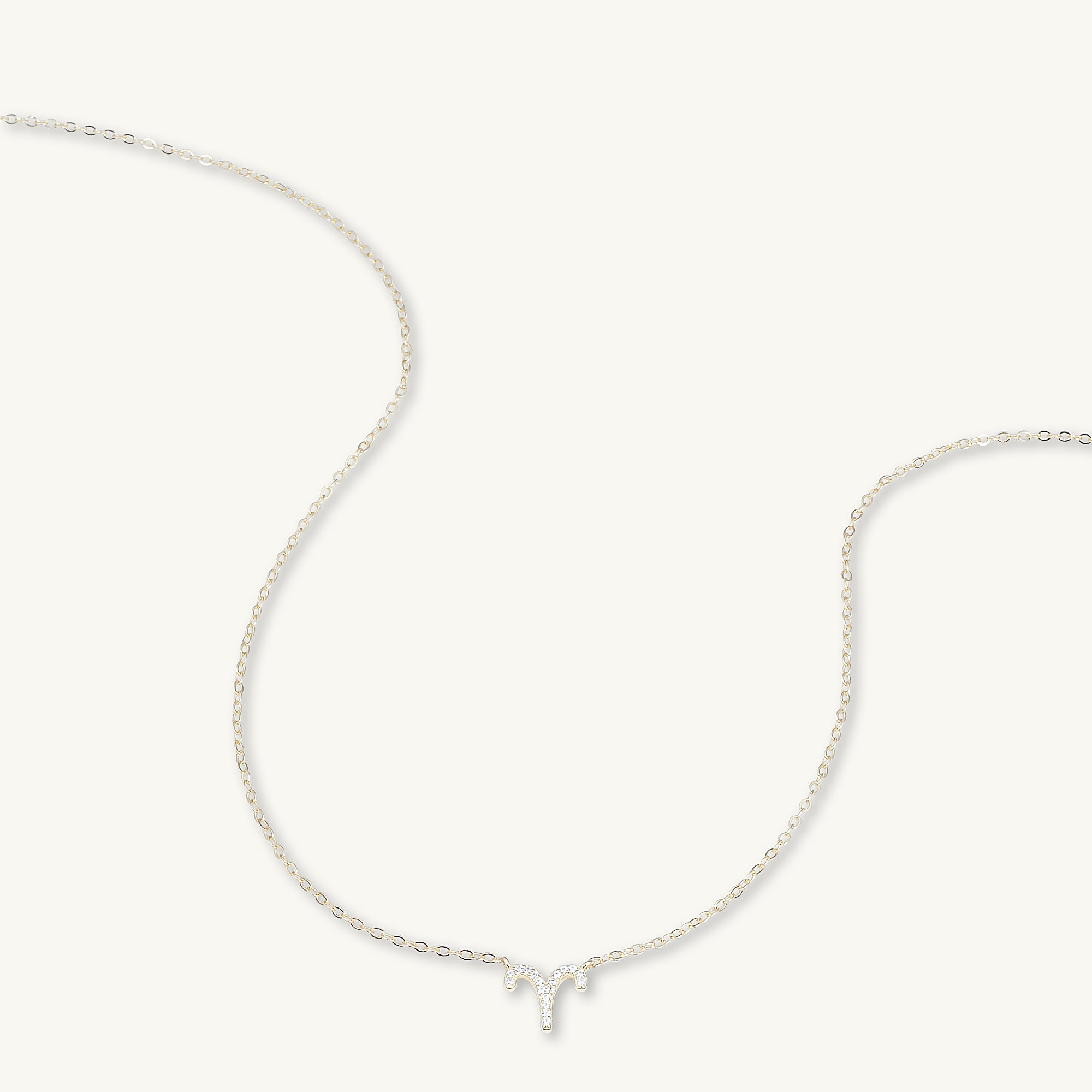 Aries Sapphire Charm Zodiac Star Sign Necklace
