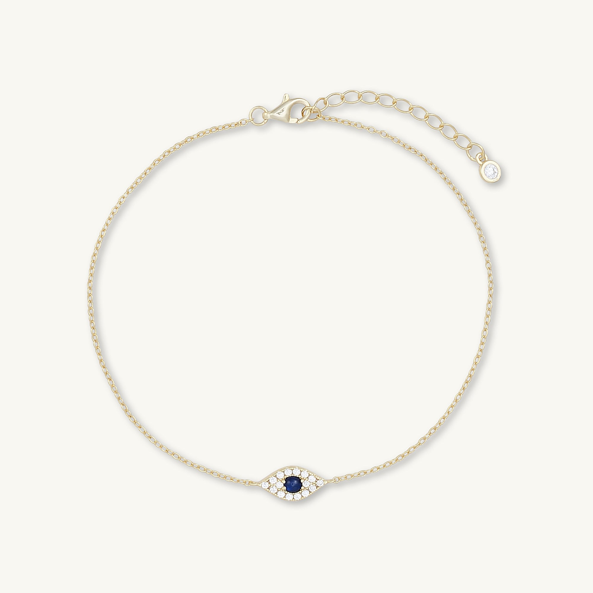 Evil Eye Pave Chain Bracelet