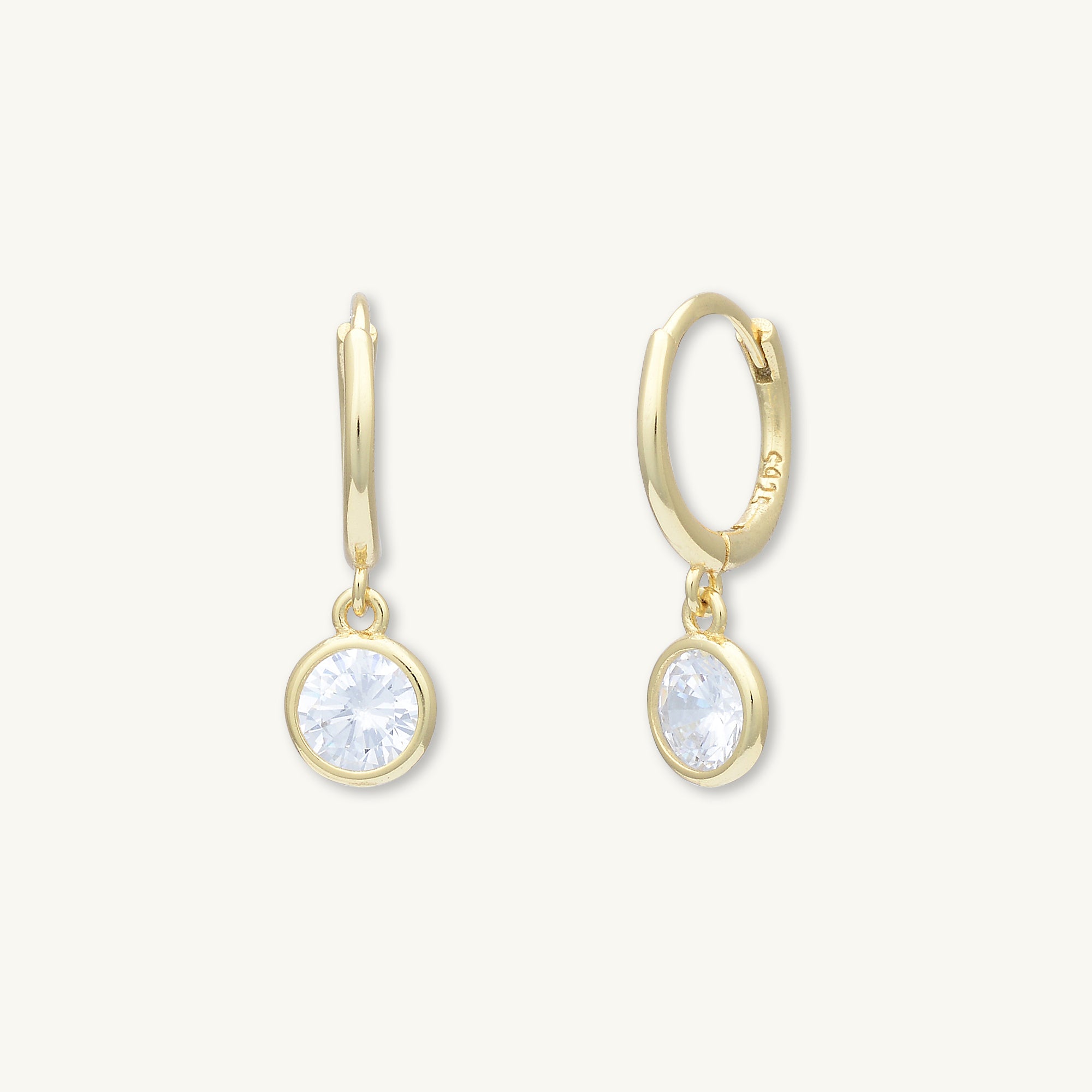 Circle Sapphire Hoop Earrings