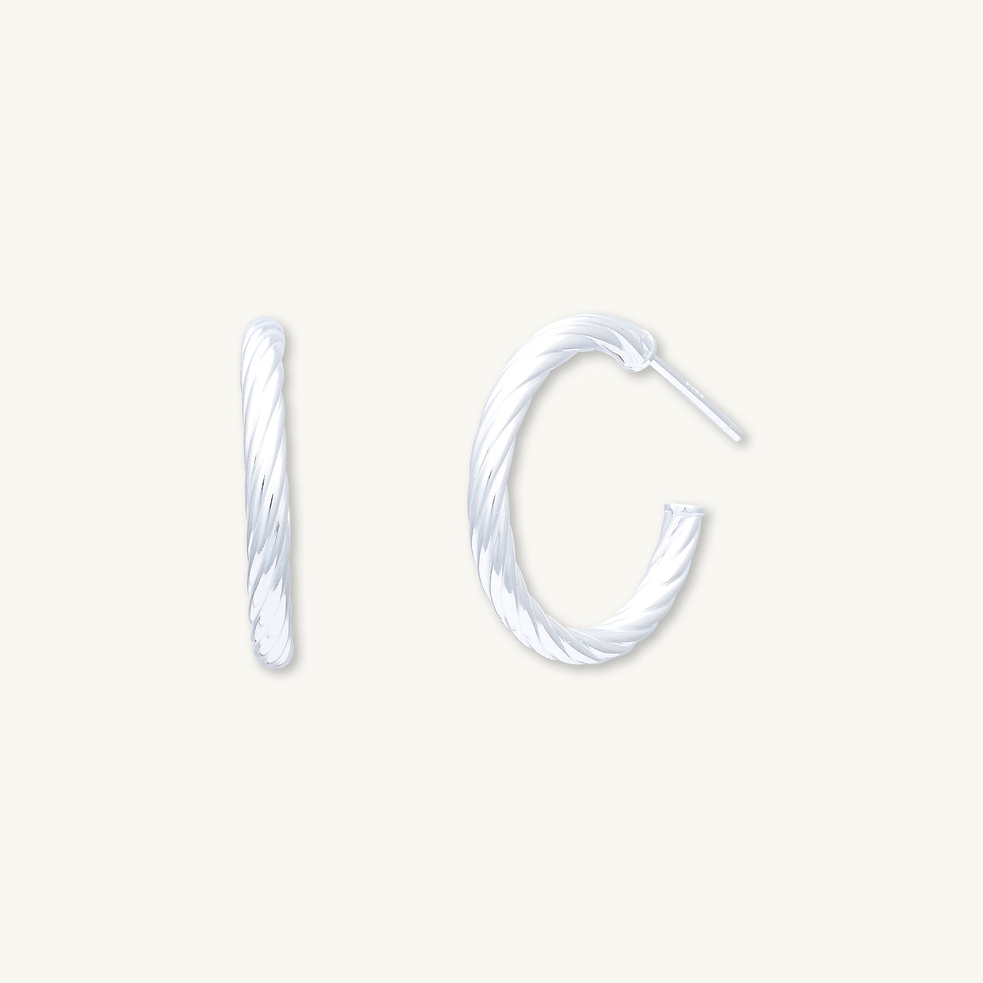 Twist Statement Half Hoop Earrings
