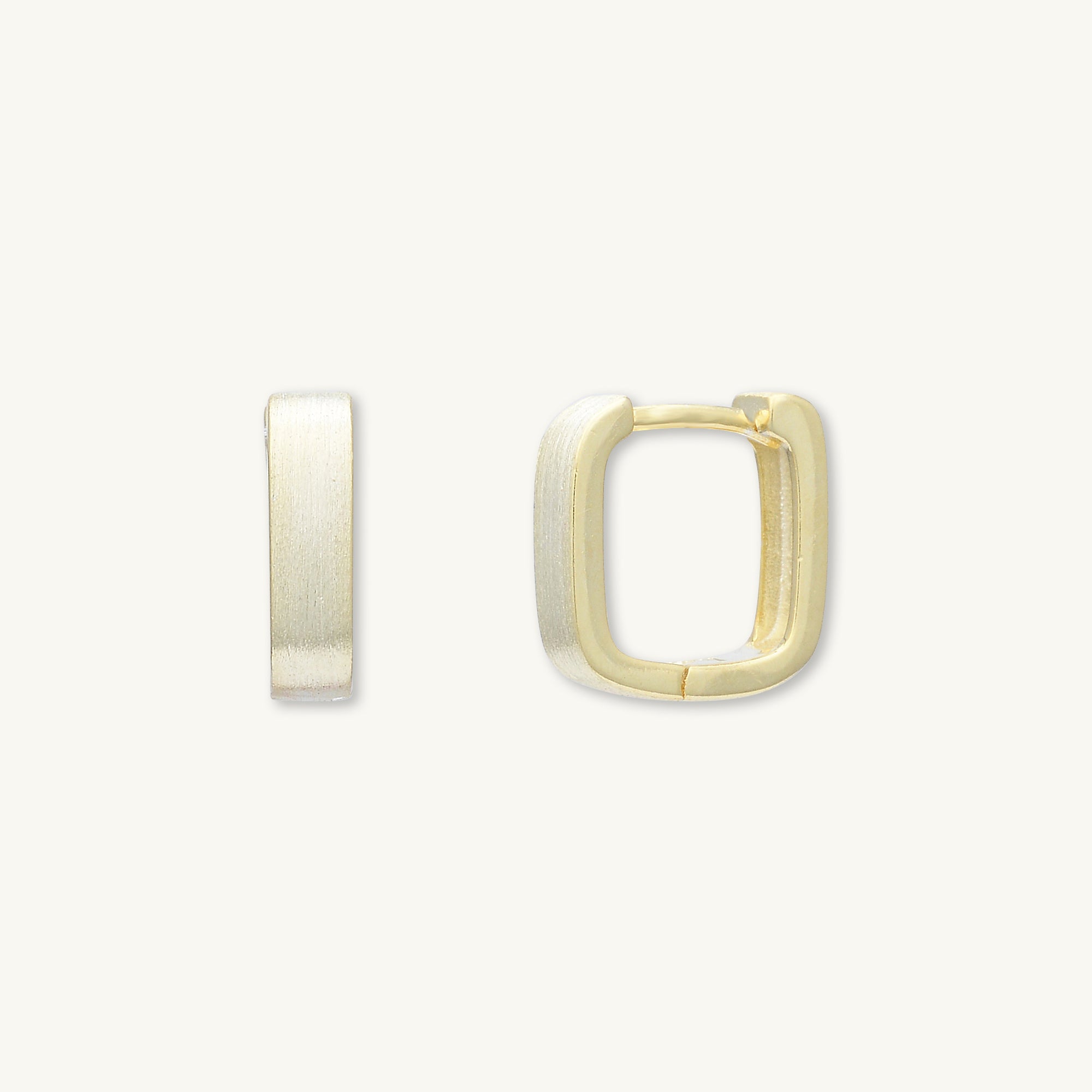 Square Matte Huggie Earrings