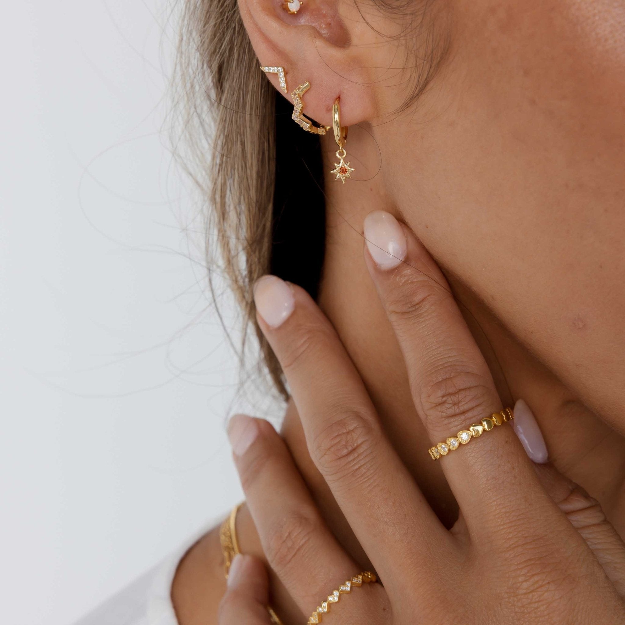 Accelerate Sapphire Stud Earrings - Camile & Stone