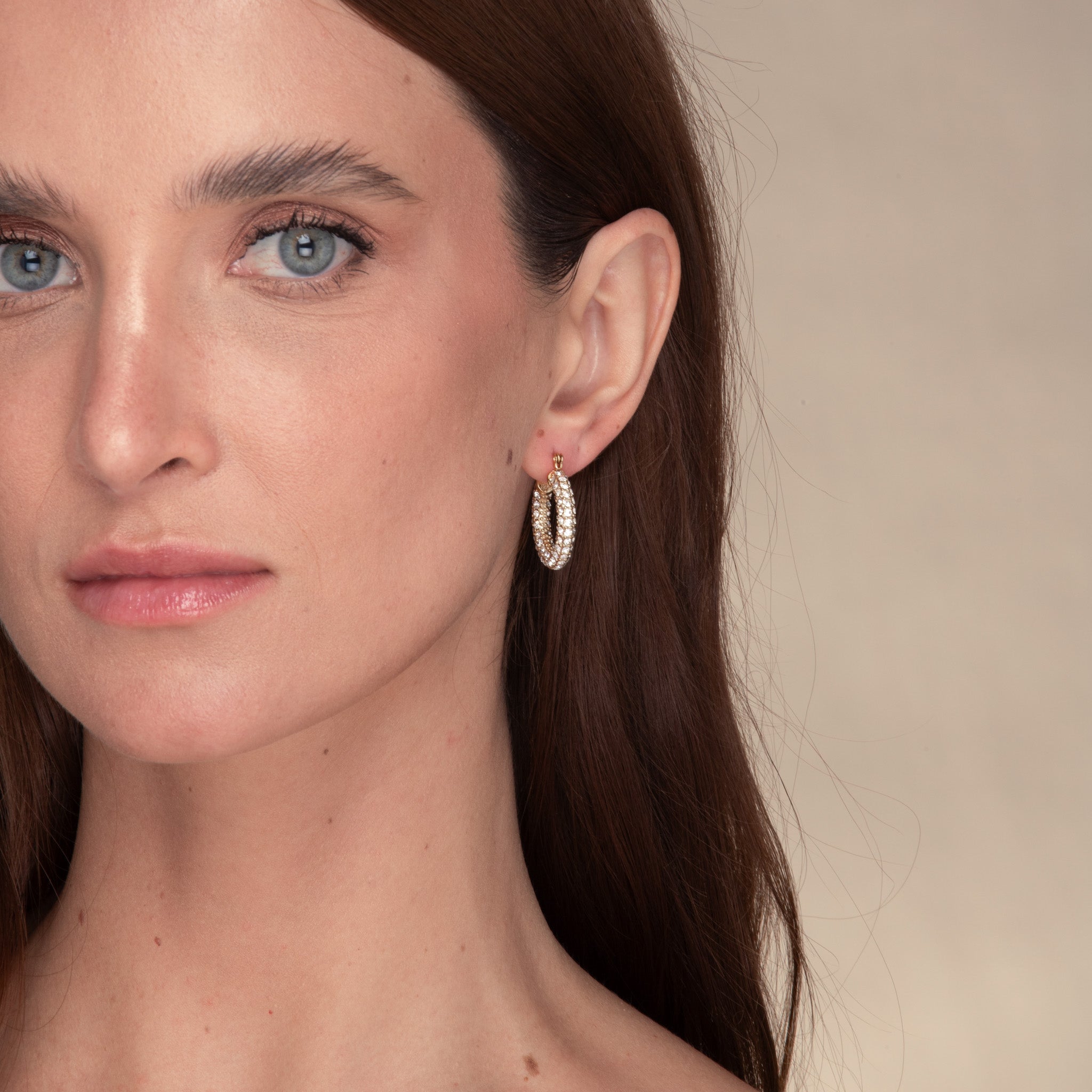 Alessia Zirconia Hoop Earrings - Camile & Stone