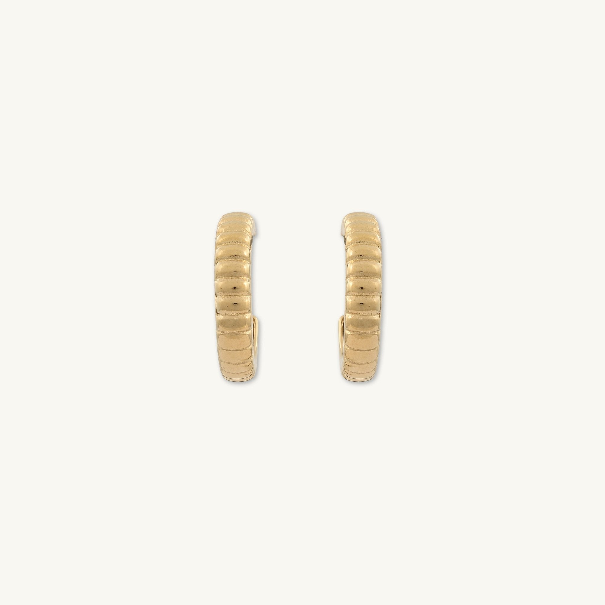 Amari Ridges Statement Hoop Earrings - Camile & Stone